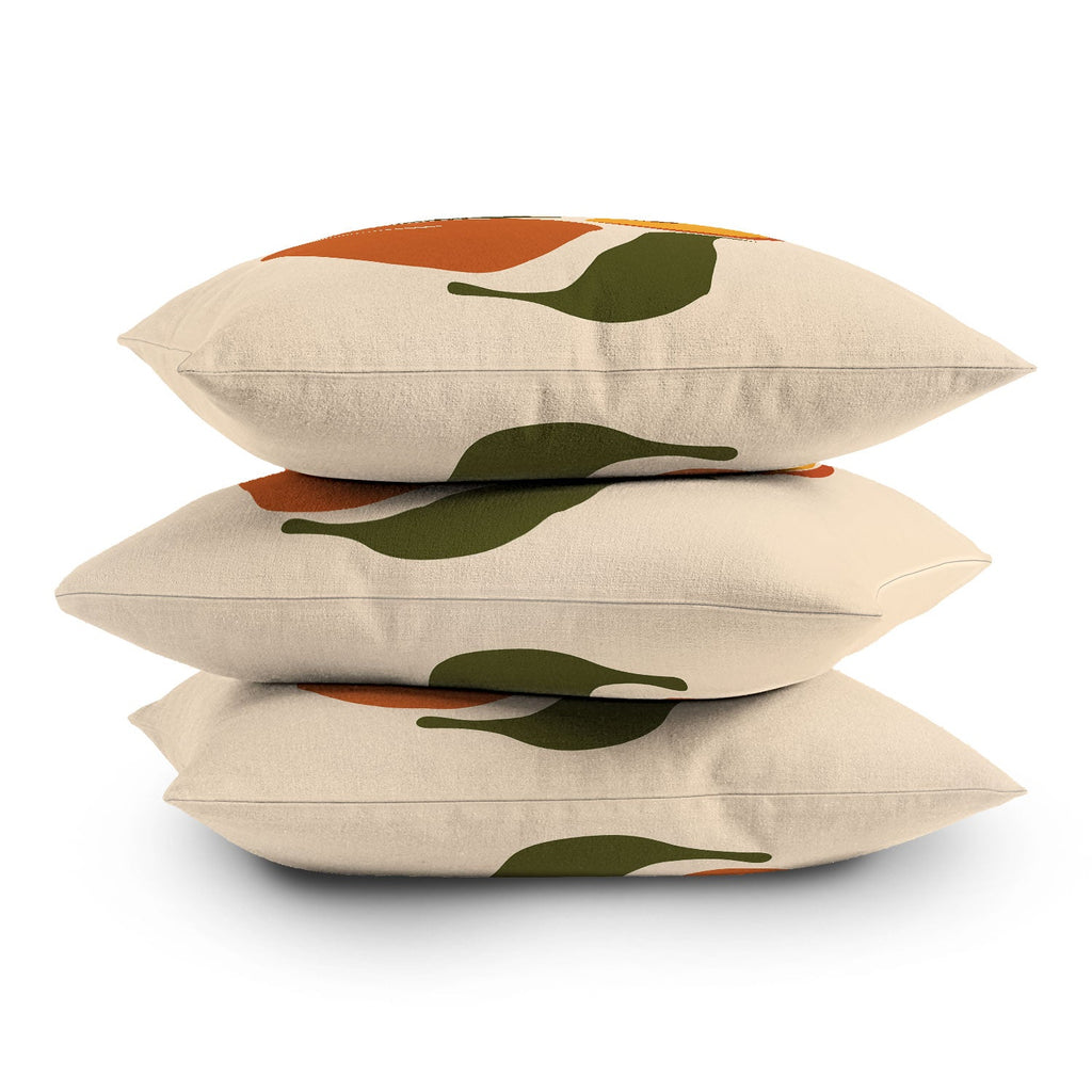 Cuss Yeah Designs Yellow Peaches Outdoor Throw Pillow