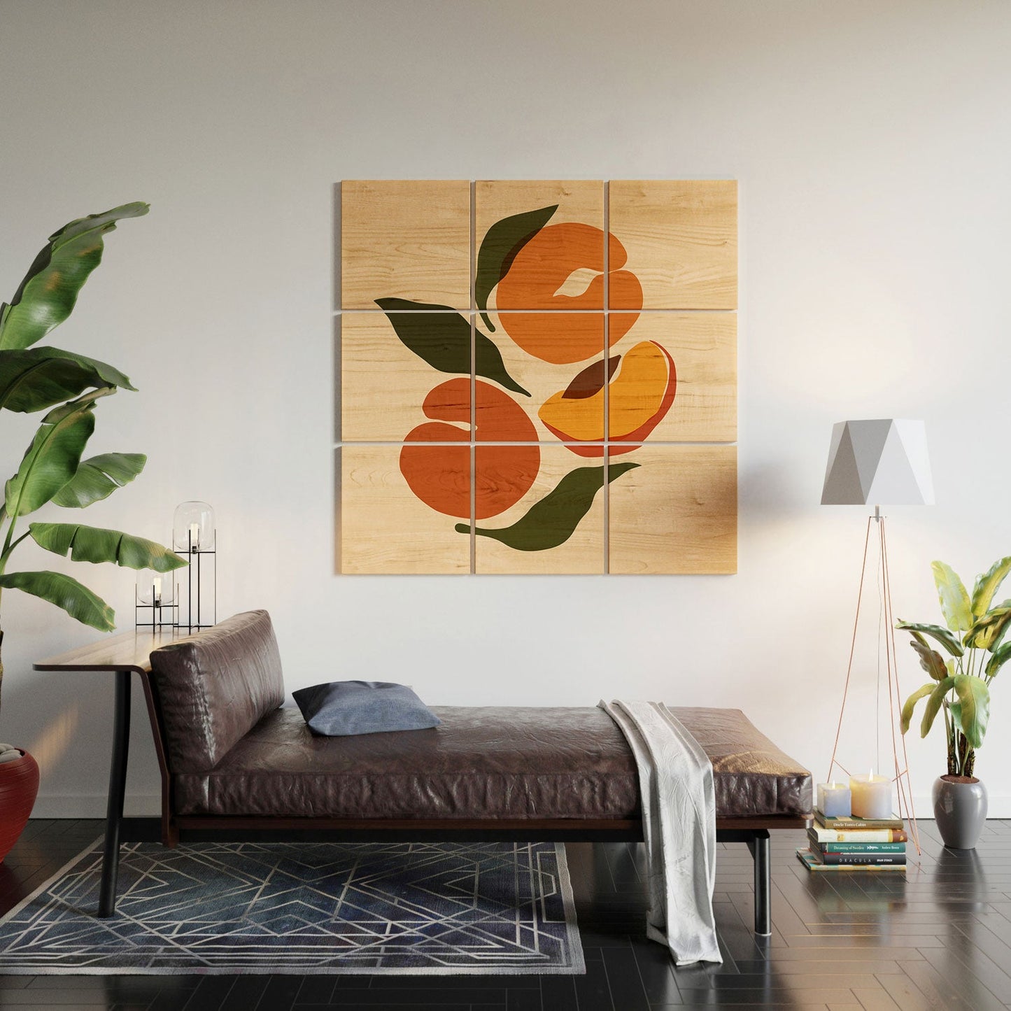 Cuss Yeah Designs Yellow Peaches Wood Wall Mural