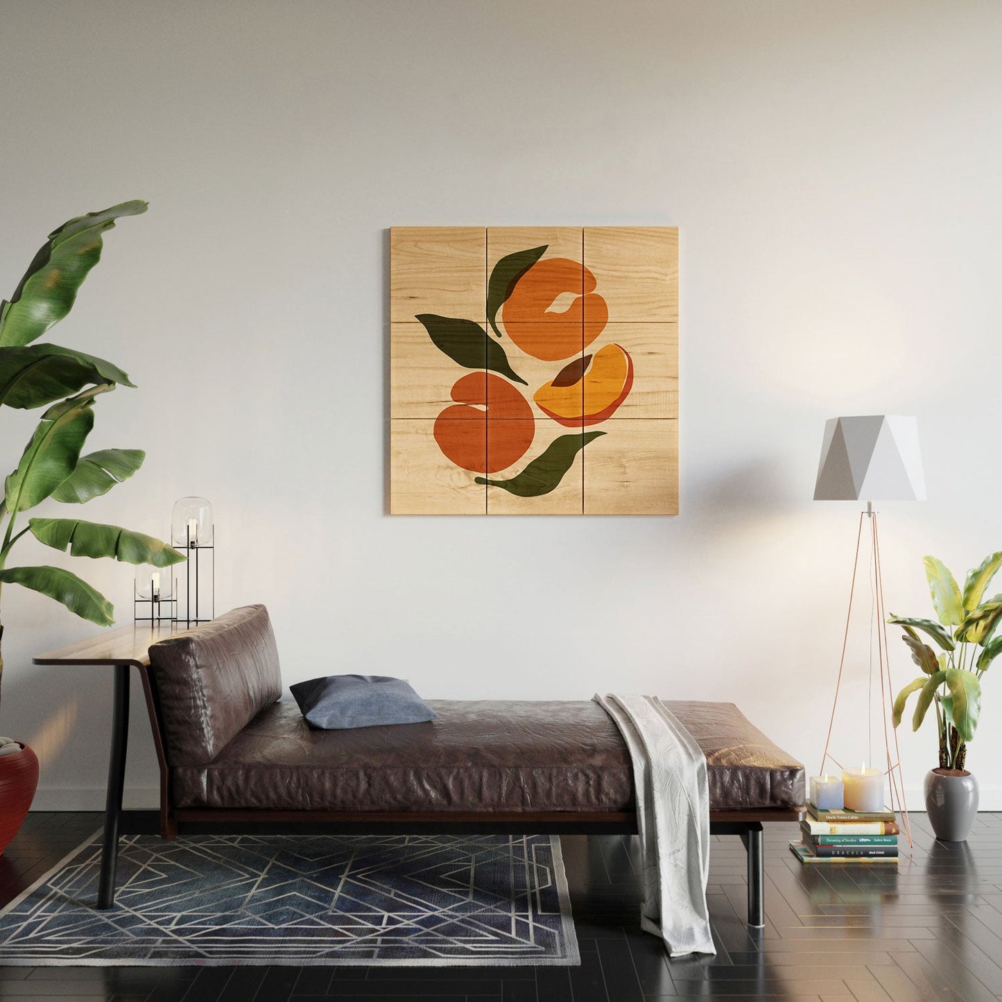 Cuss Yeah Designs Yellow Peaches Wood Wall Mural