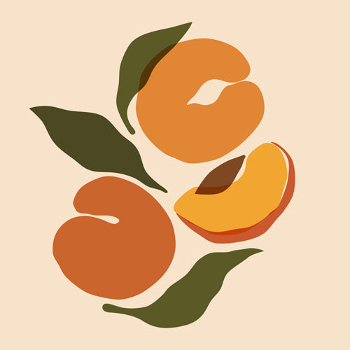 Cuss Yeah Designs Yellow Peaches Shower Curtain