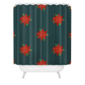 Design by Spark Poinsettia Florals Shower Curtain
