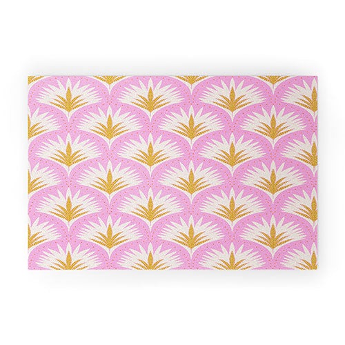Jennifer Labre Pink Palmetto Welcome Mat