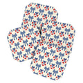 Design by Spark Nautical Christmas Bows Coaster Set