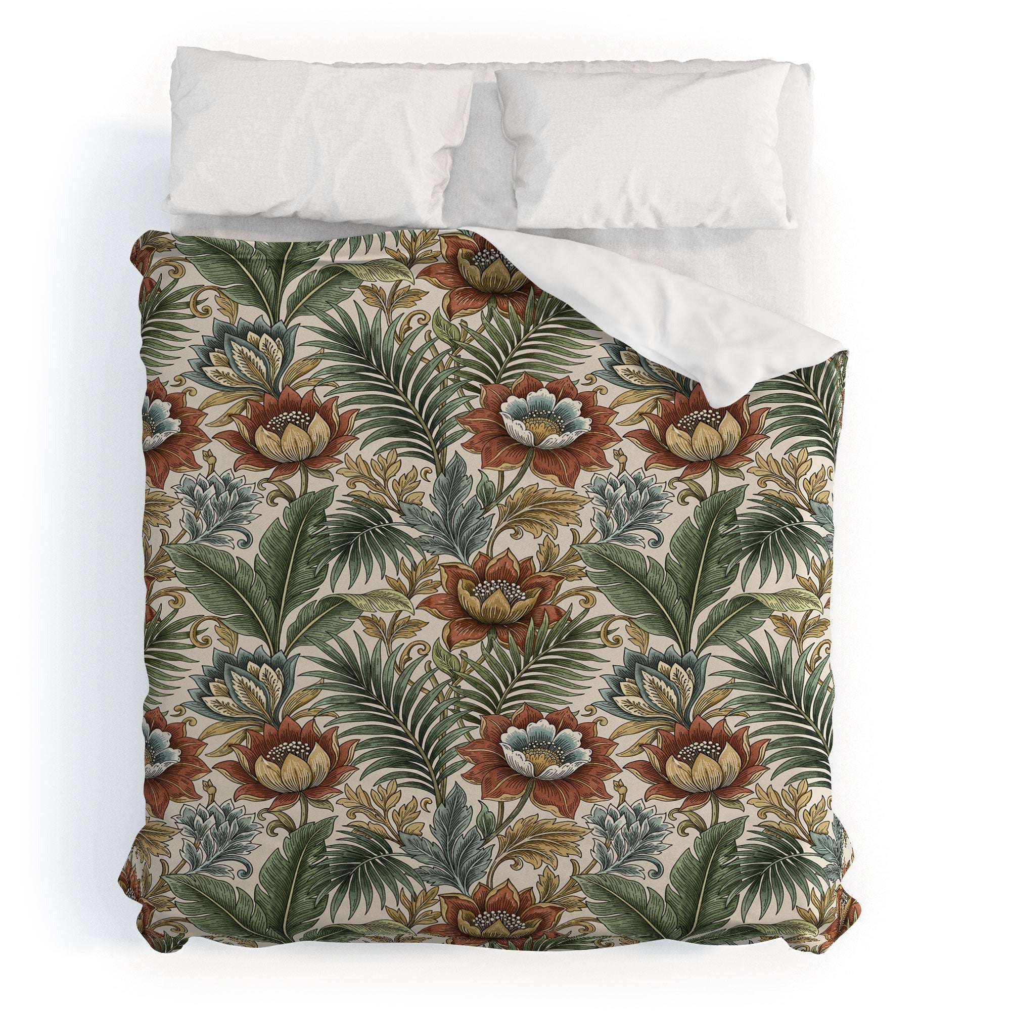 Marta Barragan Camarasa Retro Jungle Garden Duvet Cover