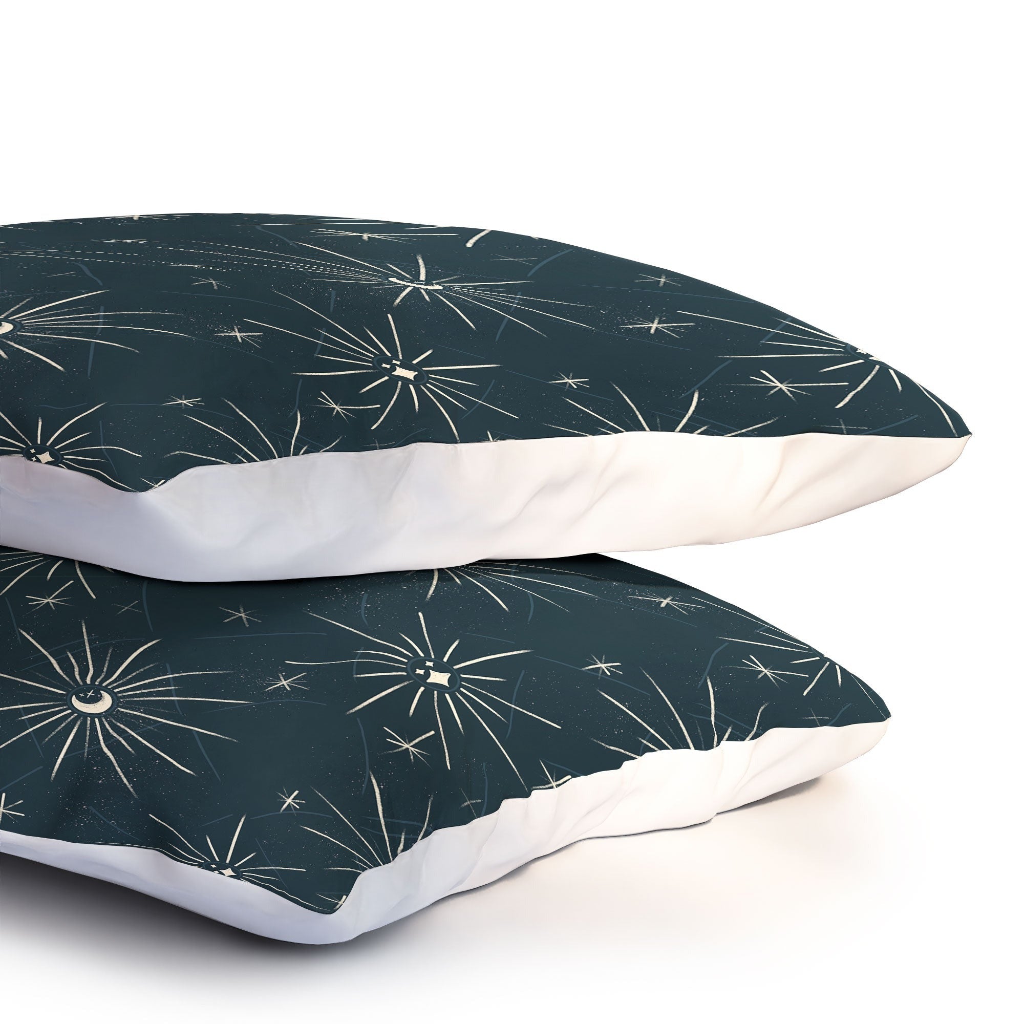 Little Om Pattern Little Moon navy Pillow Shams
