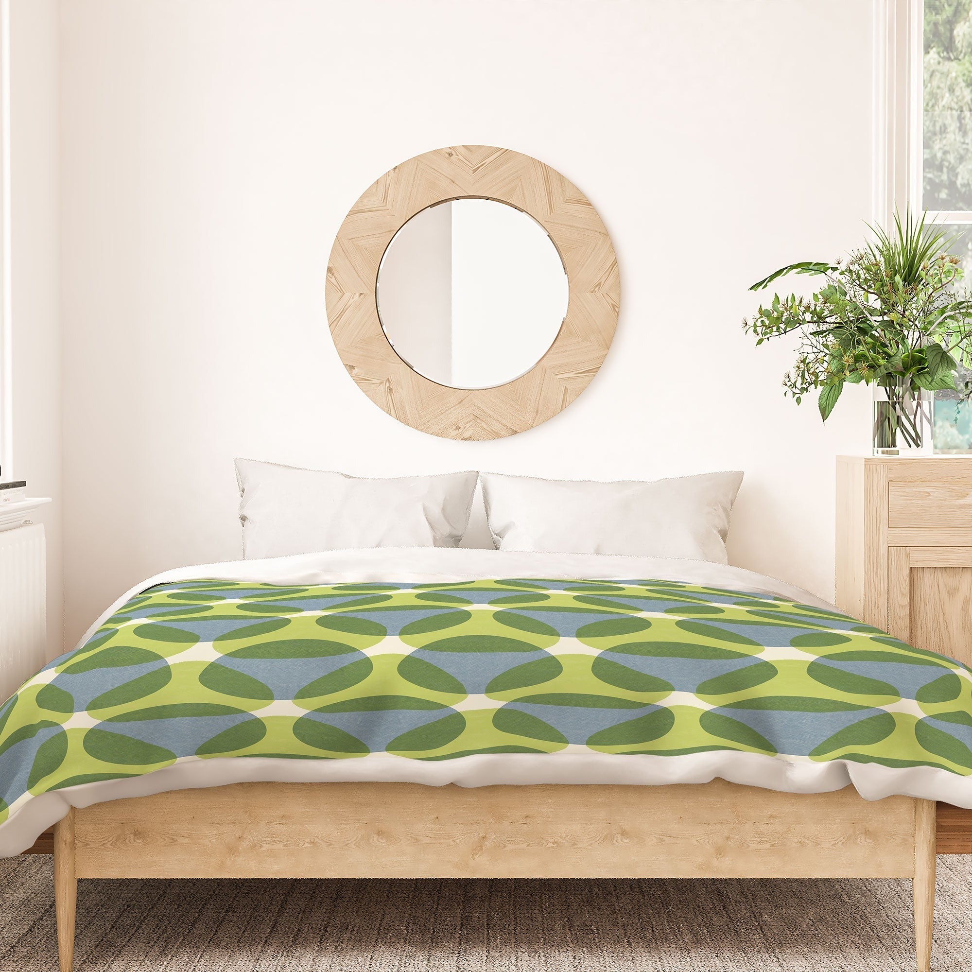 Marta Barragan Camarasa Stylish Retro Circle Duvet Cover
