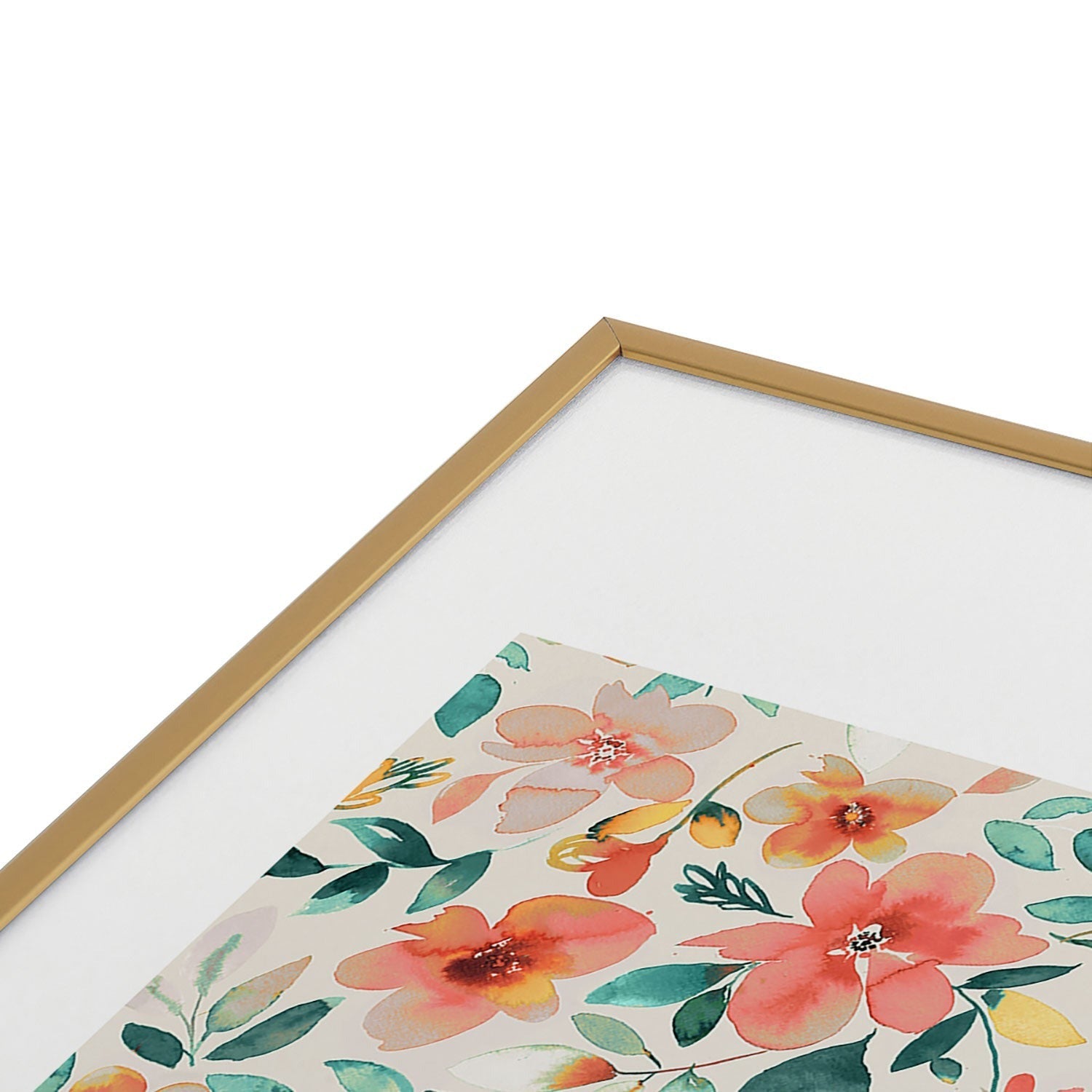 Ninola Design Botanic Retreat Tropical Whimsical Flowers Coral Green Metal Framed Art Print