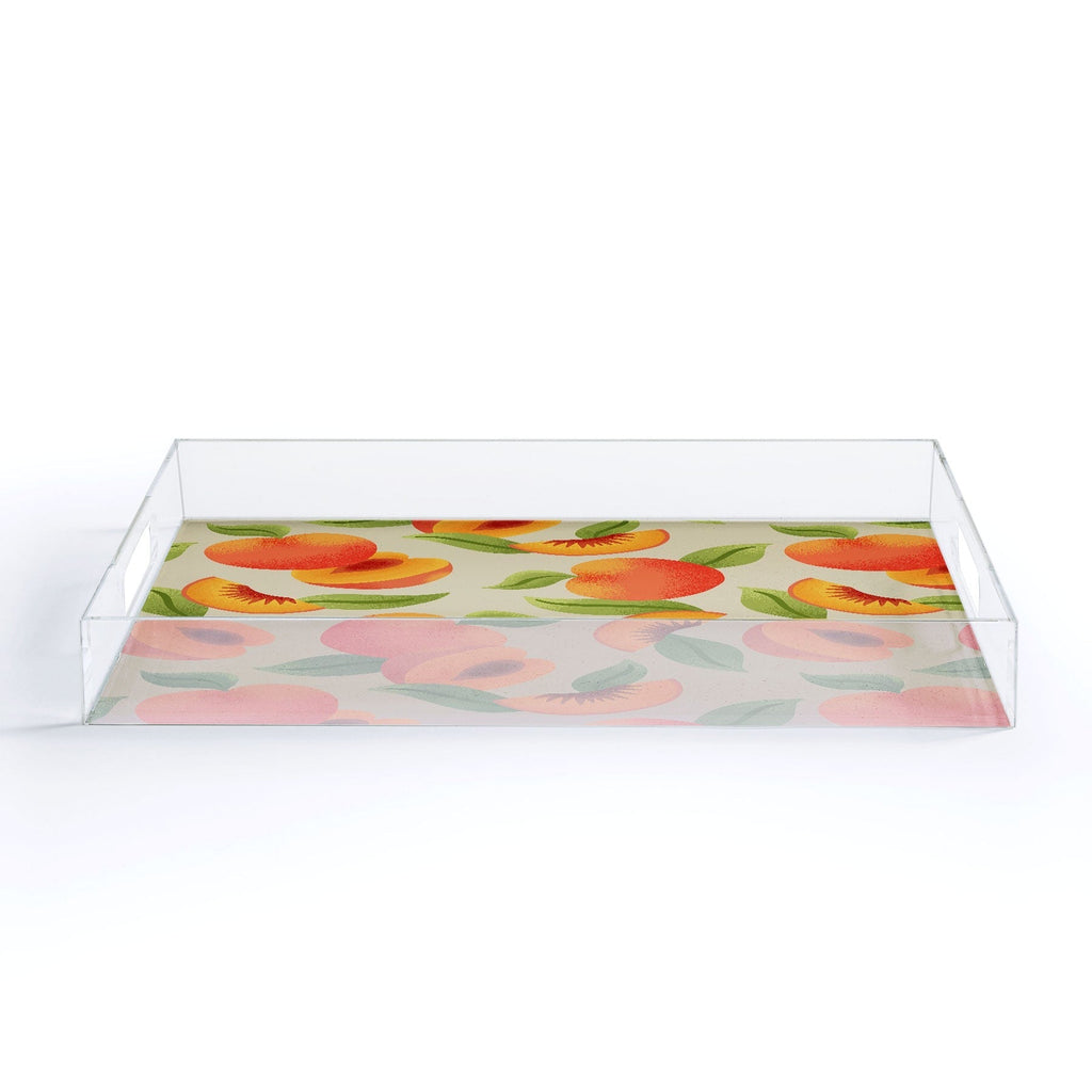 Jessica Molina Peach Pattern Acrylic Tray