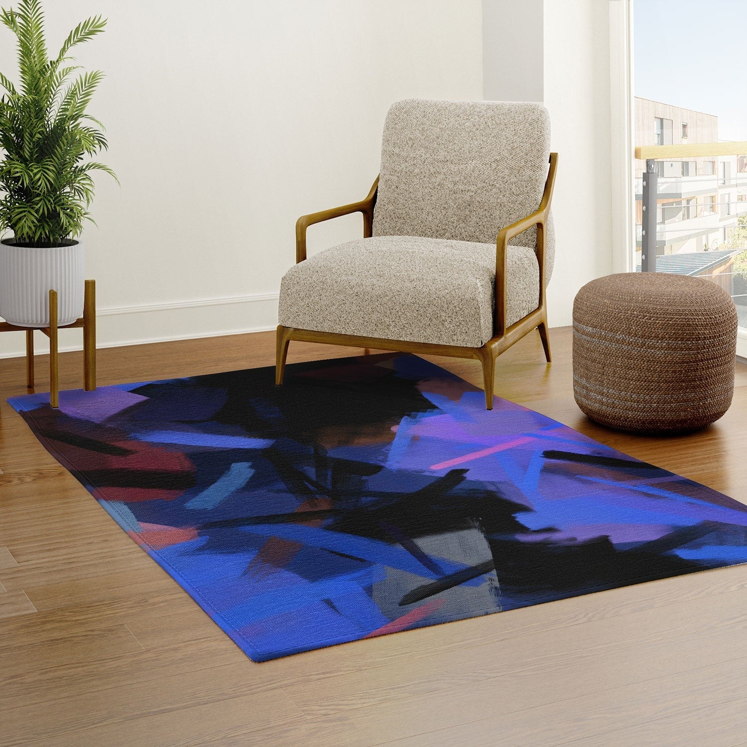 83 Oranges Midnight Sparks Area Rug