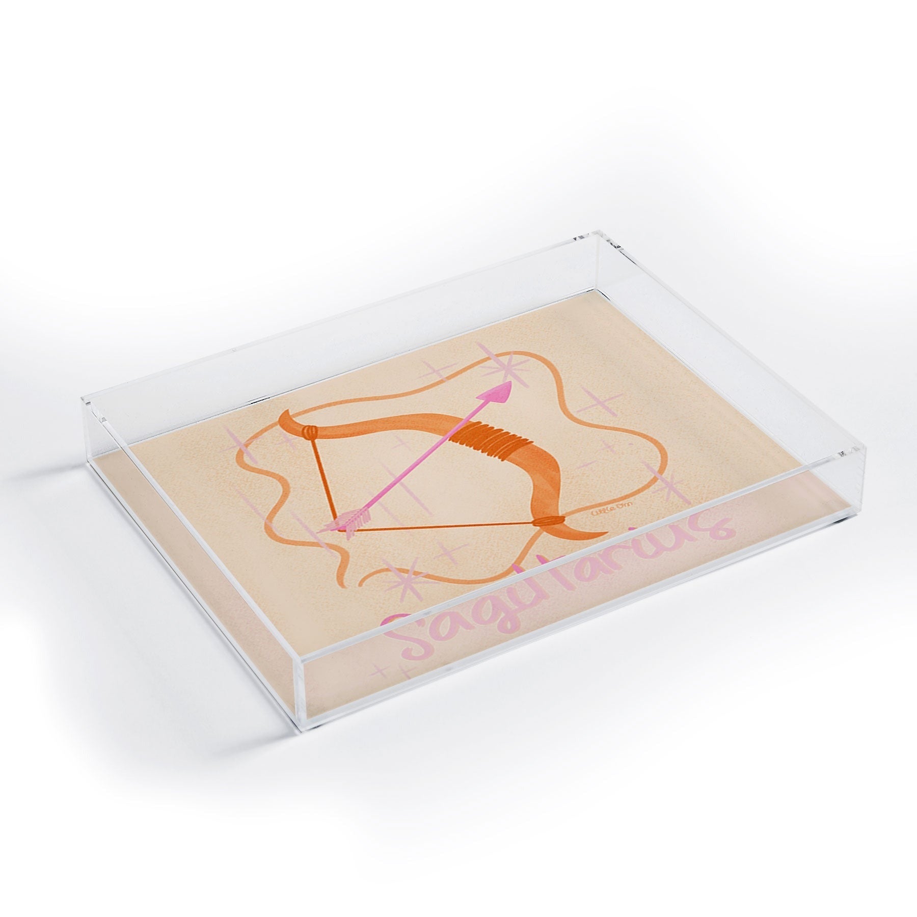 Little Om Zodiac Sign Sagittarius Acrylic Tray