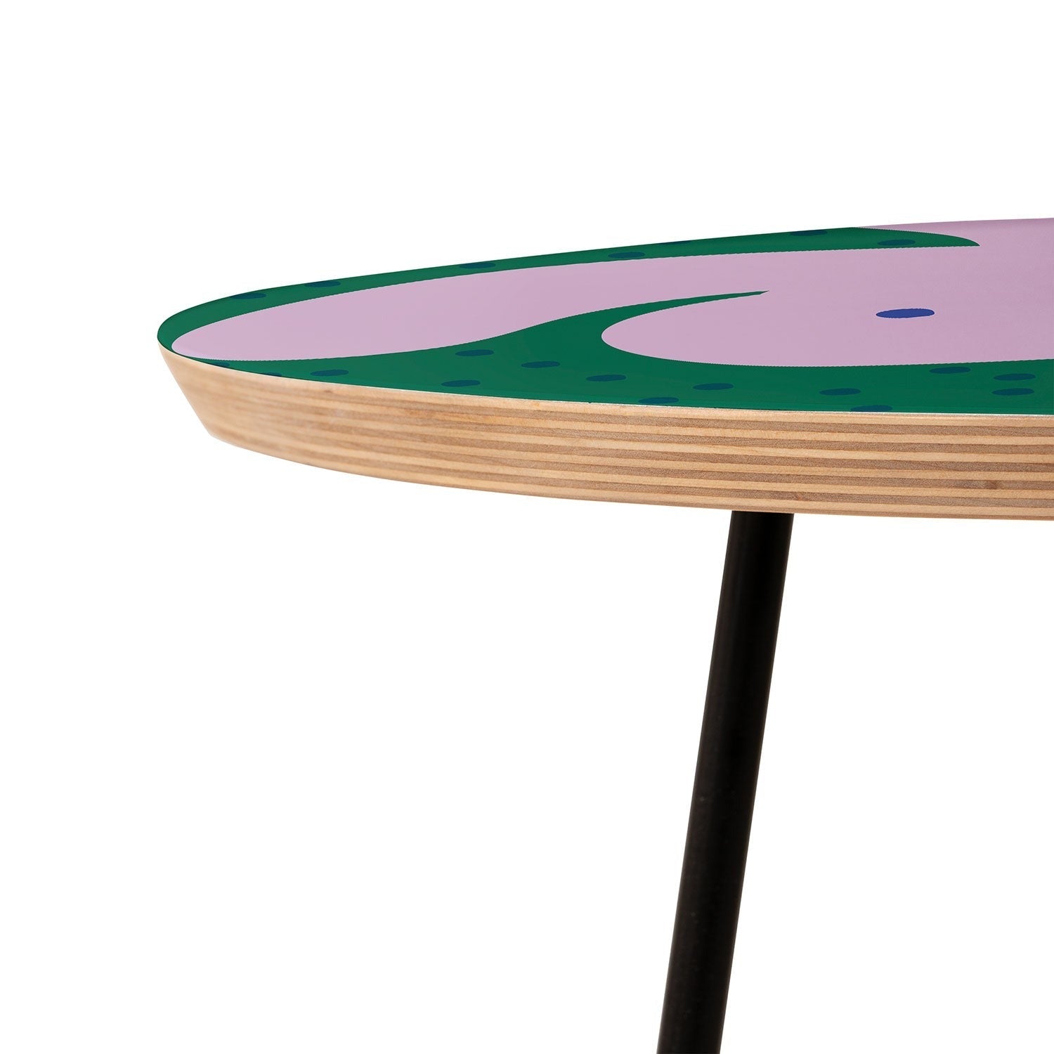 Camilla Foss Pebbles and Rabbit Round Side Table