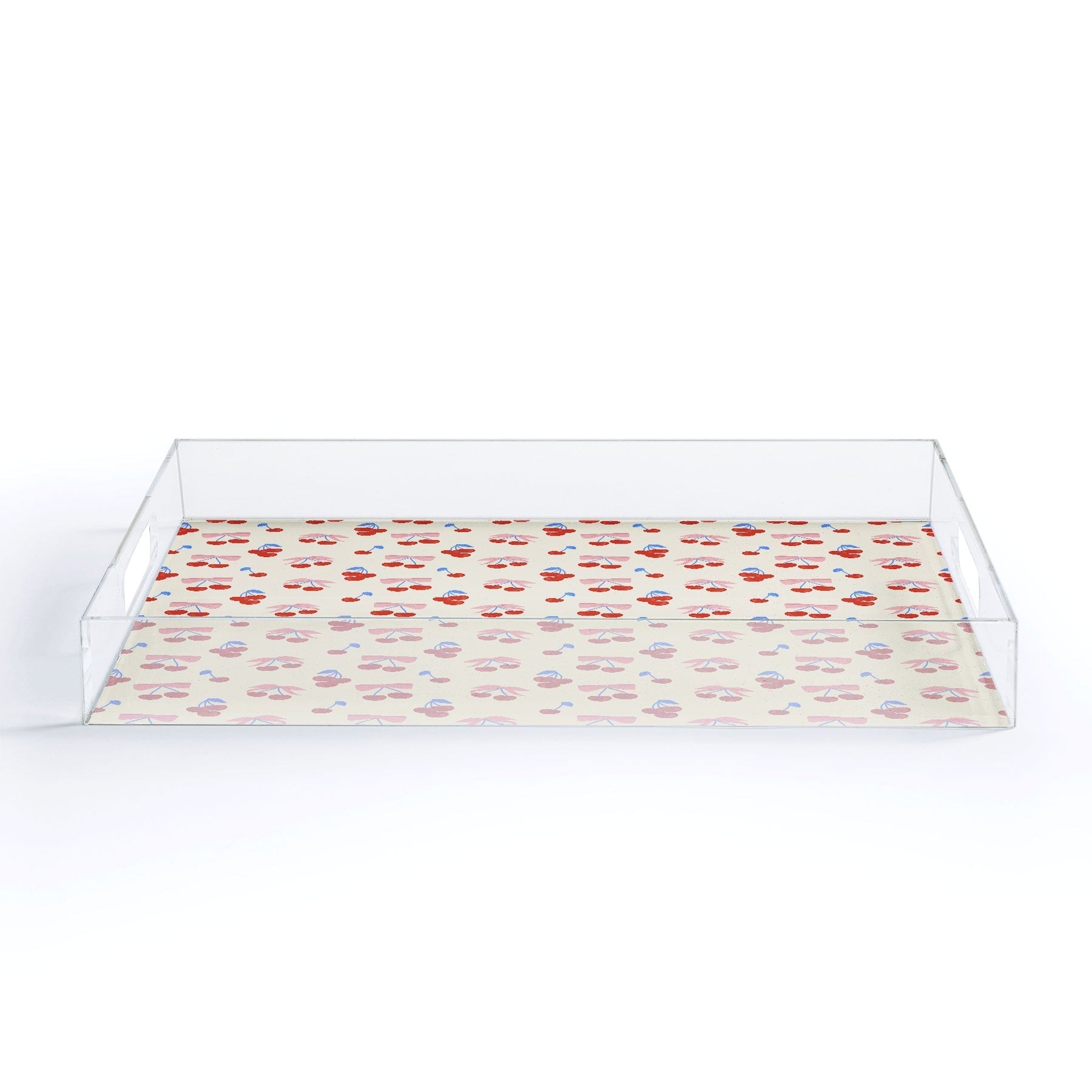 Design by Spark Cherries And Ribbons Acrylic Tray