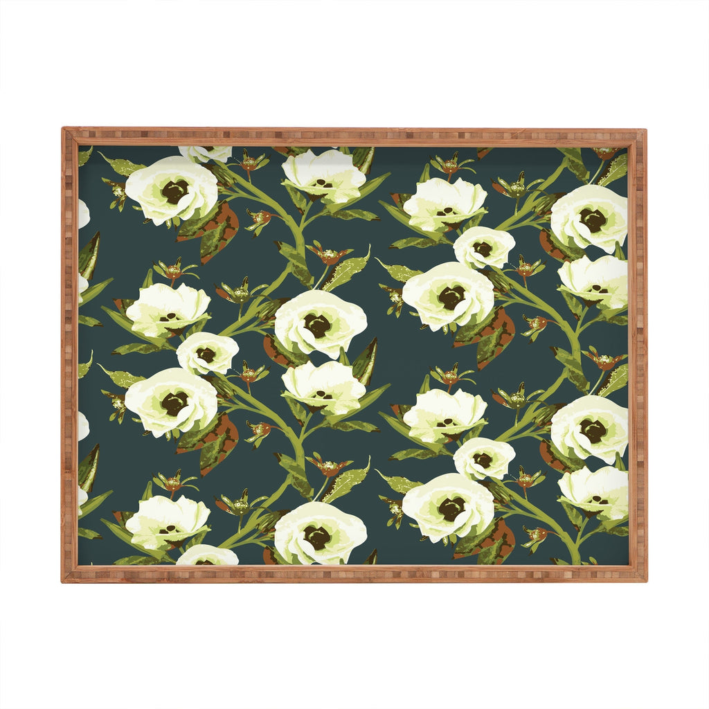 ThirtyOne Illustrations Circa in Olive Rectangular Tray
