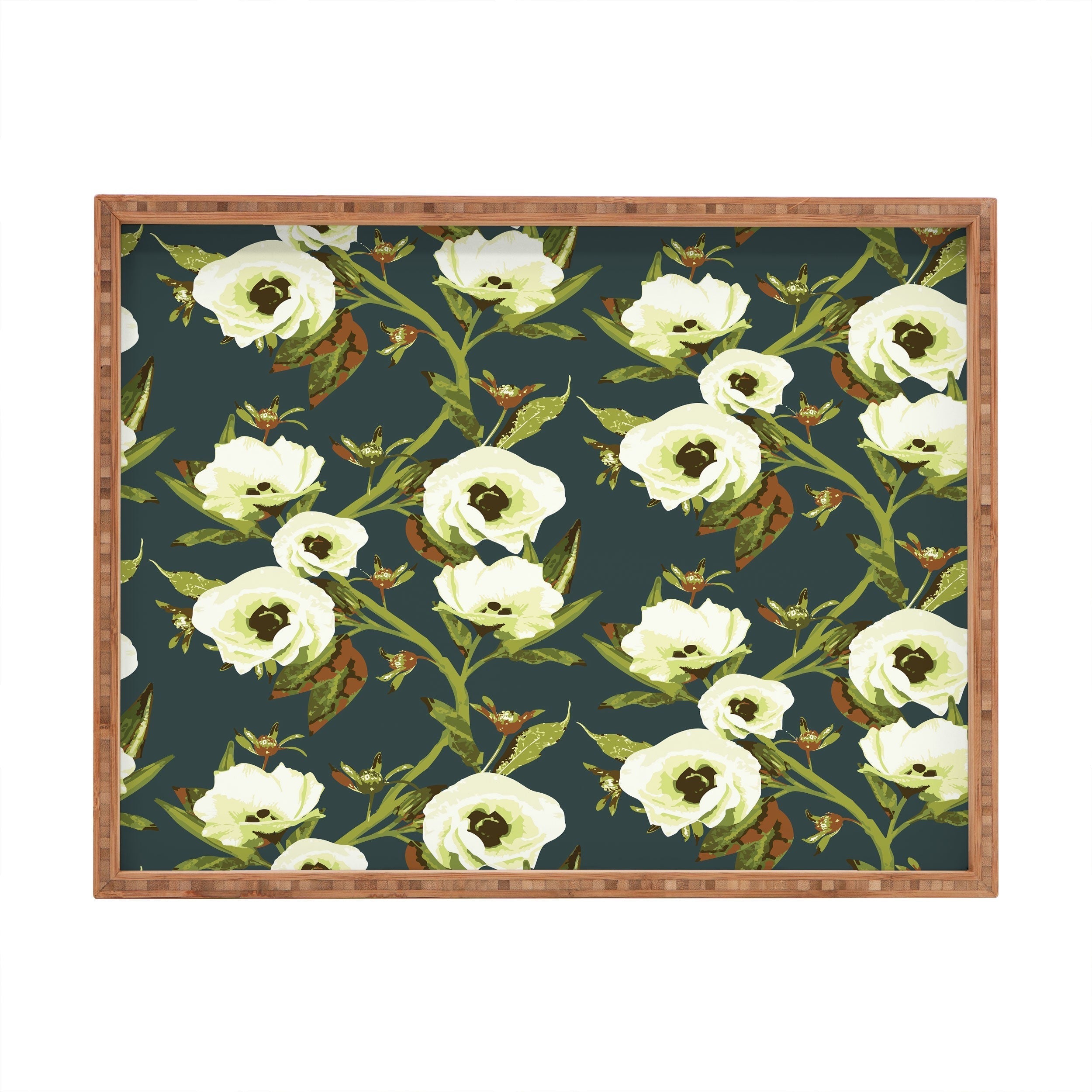 ThirtyOne Illustrations Circa in Olive Rectangular Tray