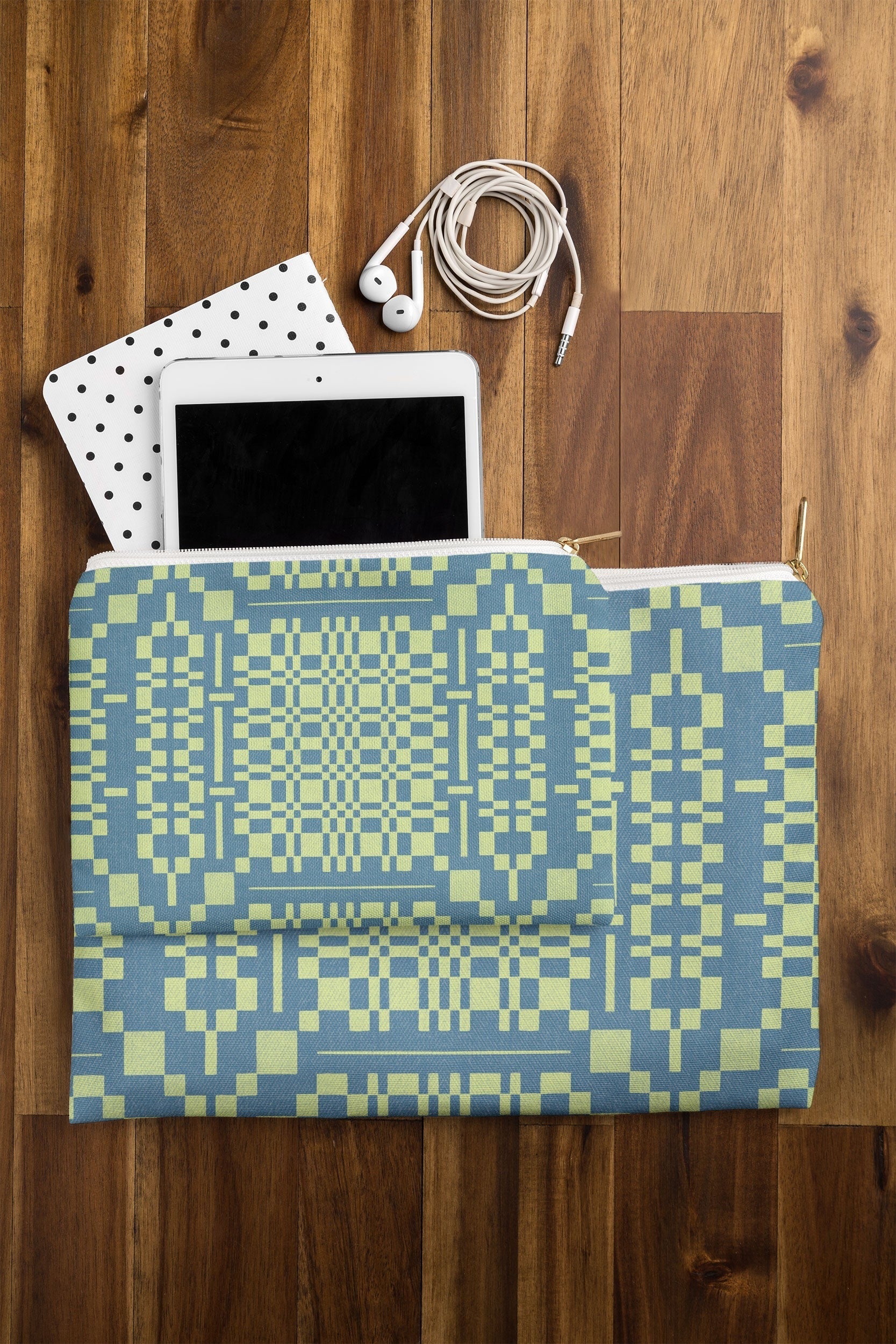 Marta Barragan Camarasa Nostalgic Grid Design Pouch