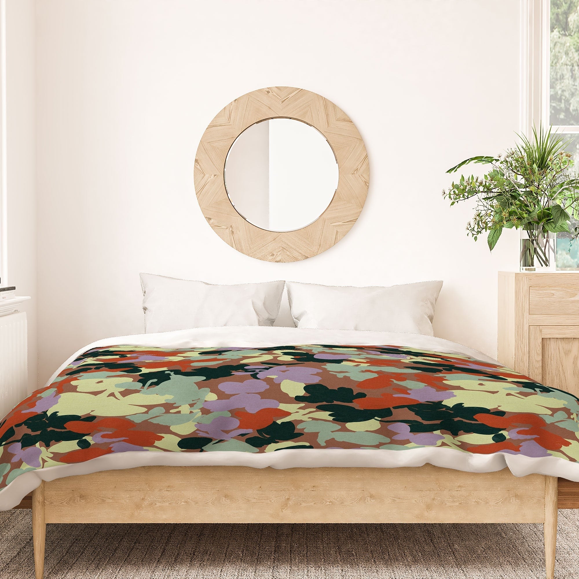 Marta Barragan Camarasa Retro Bloom Medley Duvet Cover