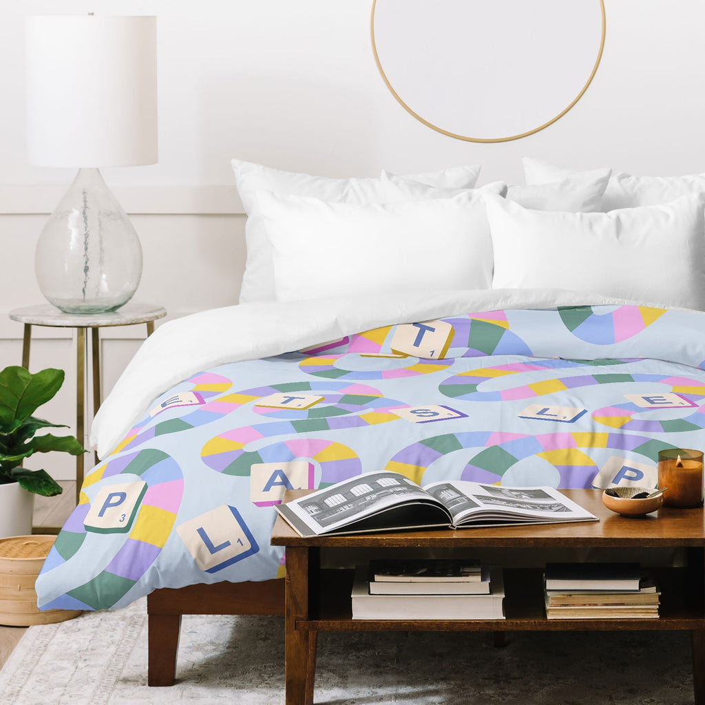 Design by Spark Scrabble Board Game Night Duvet Cover