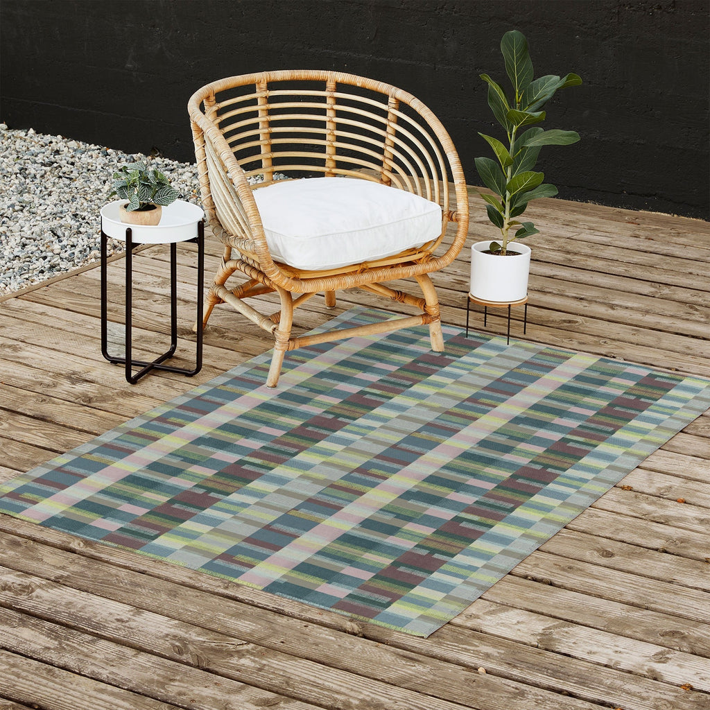Marta Barragan Camarasa Dynamic Linear Blocks Outdoor Rug