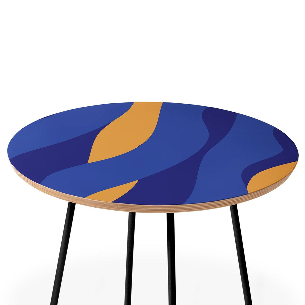 Camilla Foss Pebbles in Stream Round Side Table