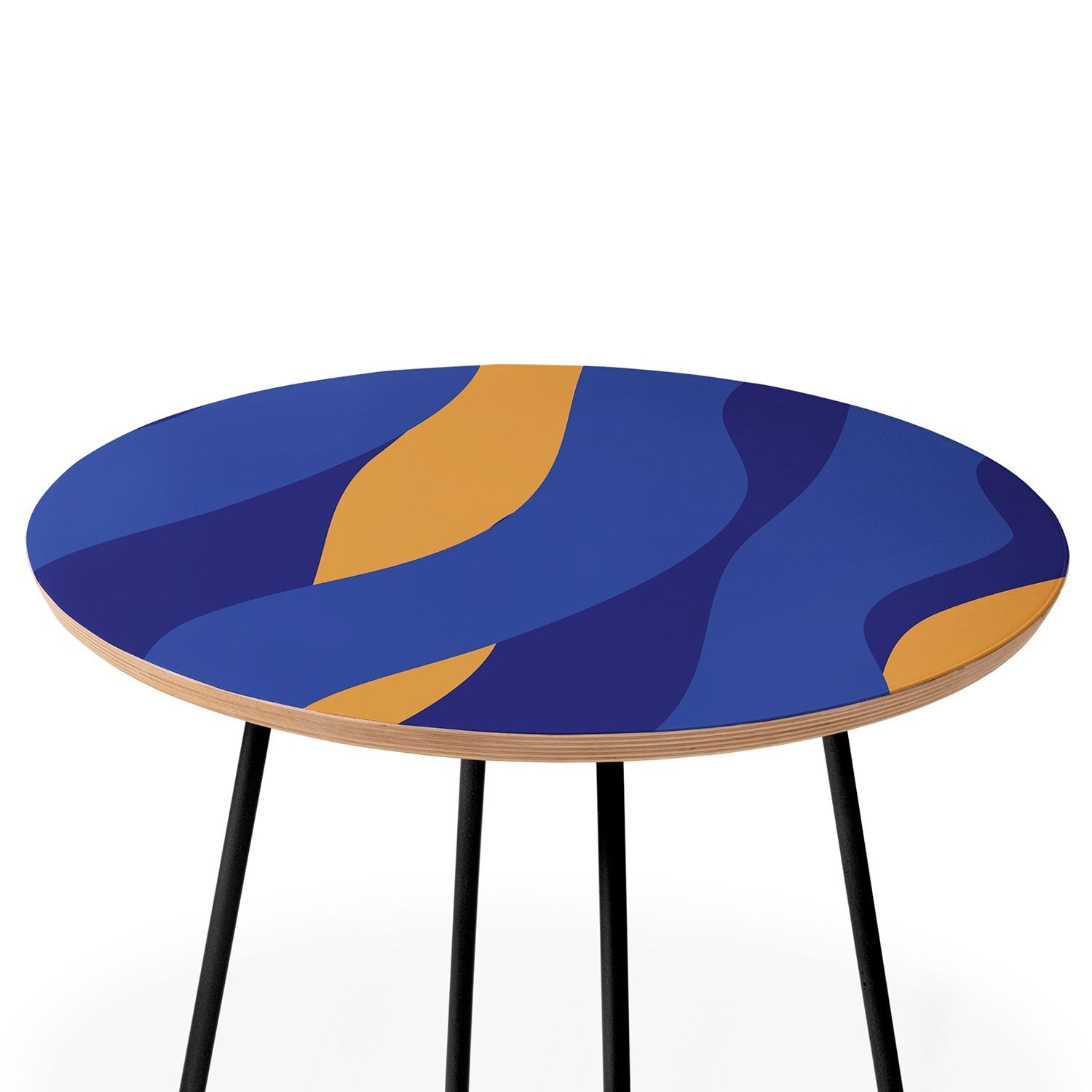Camilla Foss Pebbles in Stream Round Side Table