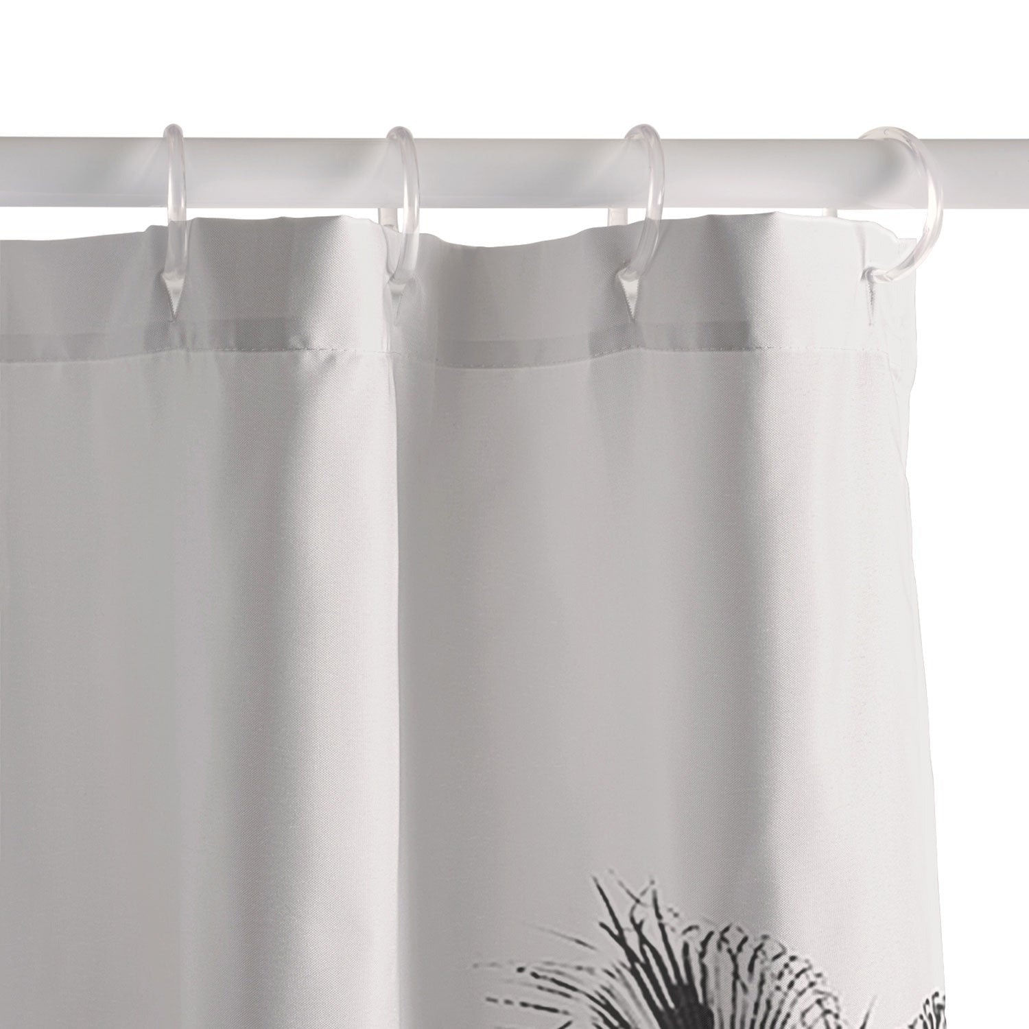Gal Design Black And White Palms Shower Curtain