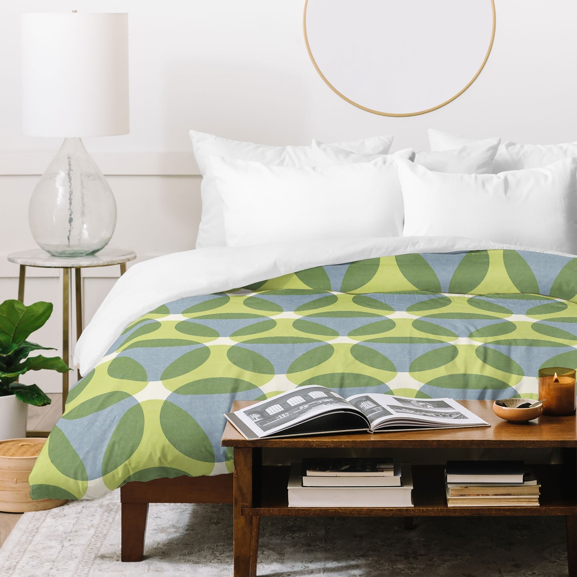 Marta Barragan Camarasa Stylish Retro Circle Duvet Cover