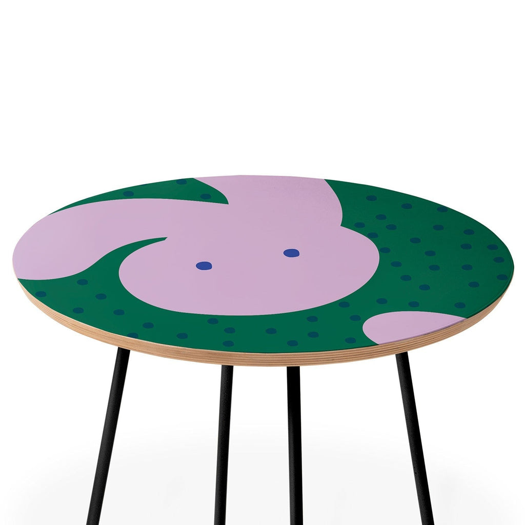 Camilla Foss Pebbles and Rabbit Round Side Table