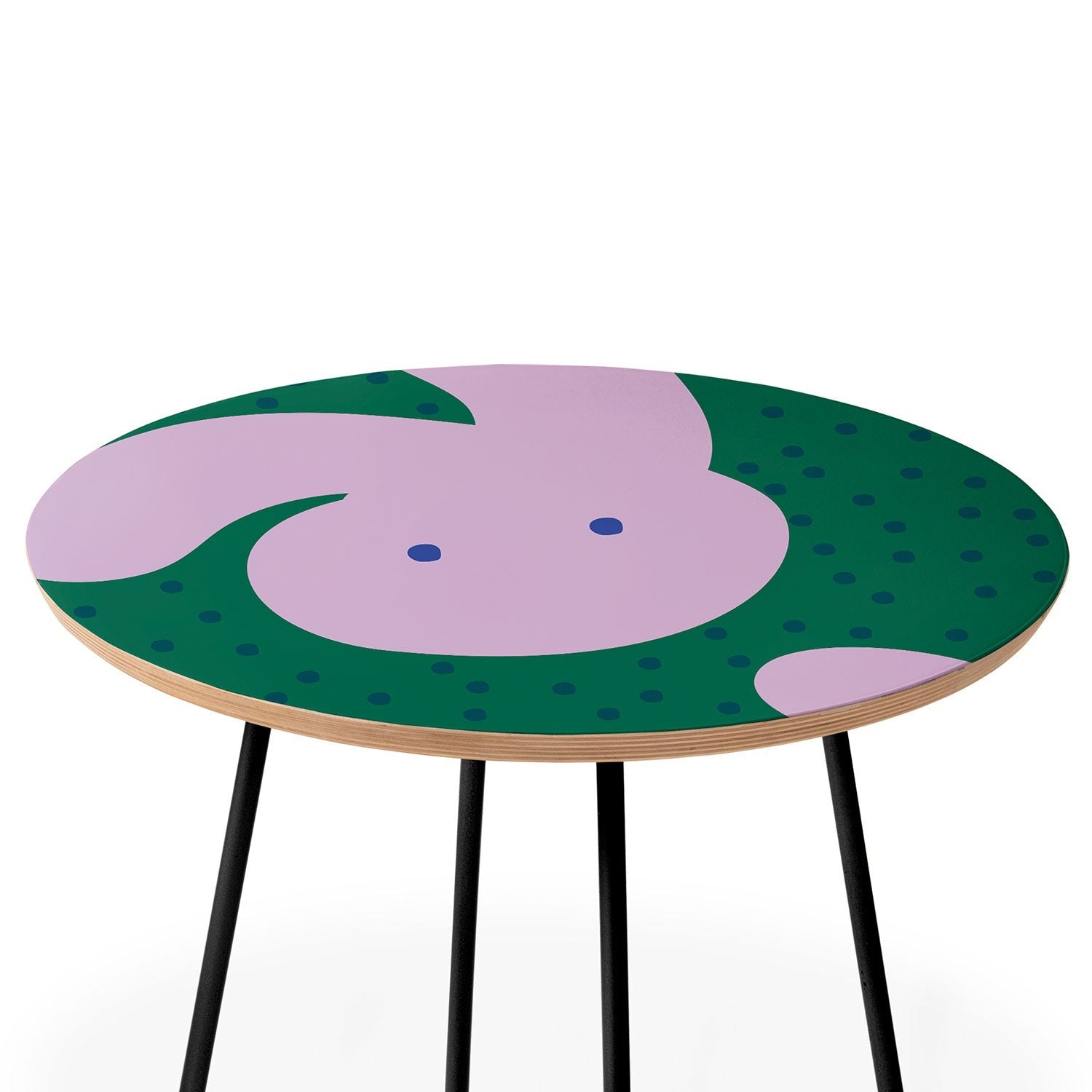 Camilla Foss Pebbles and Rabbit Round Side Table