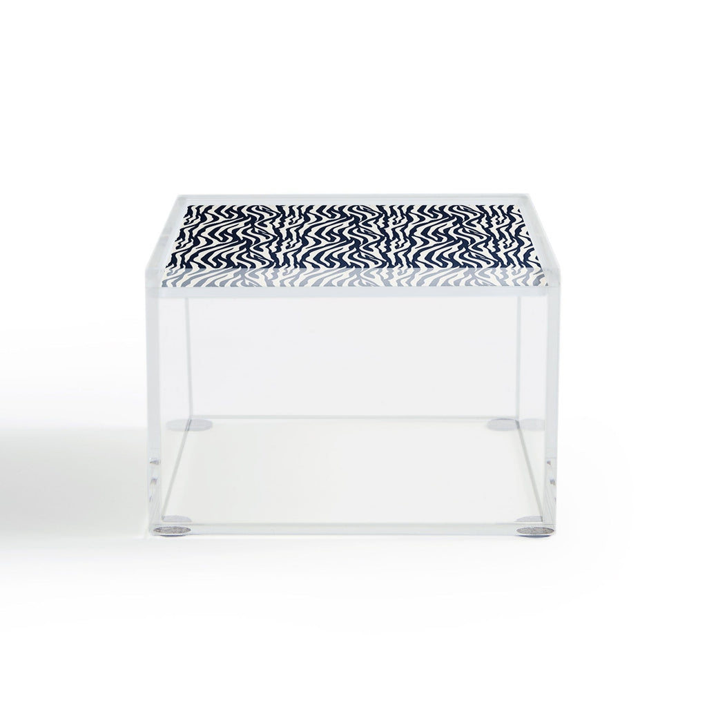 Avenie BR Navy Tiger Stripes Acrylic Box