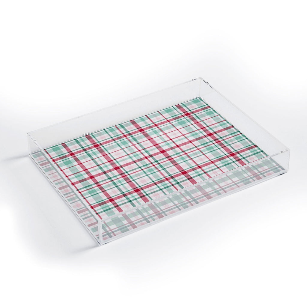 Lisa Argyropoulos Merry Vintage Plaid Acrylic Tray