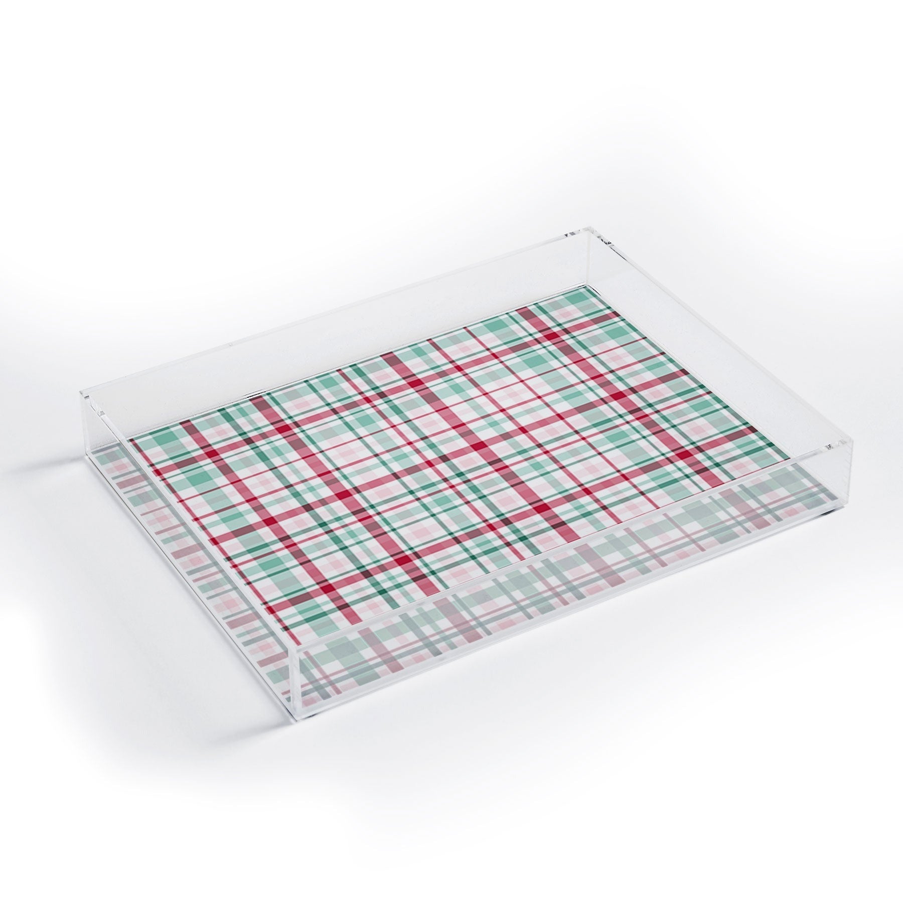Lisa Argyropoulos Merry Vintage Plaid Acrylic Tray
