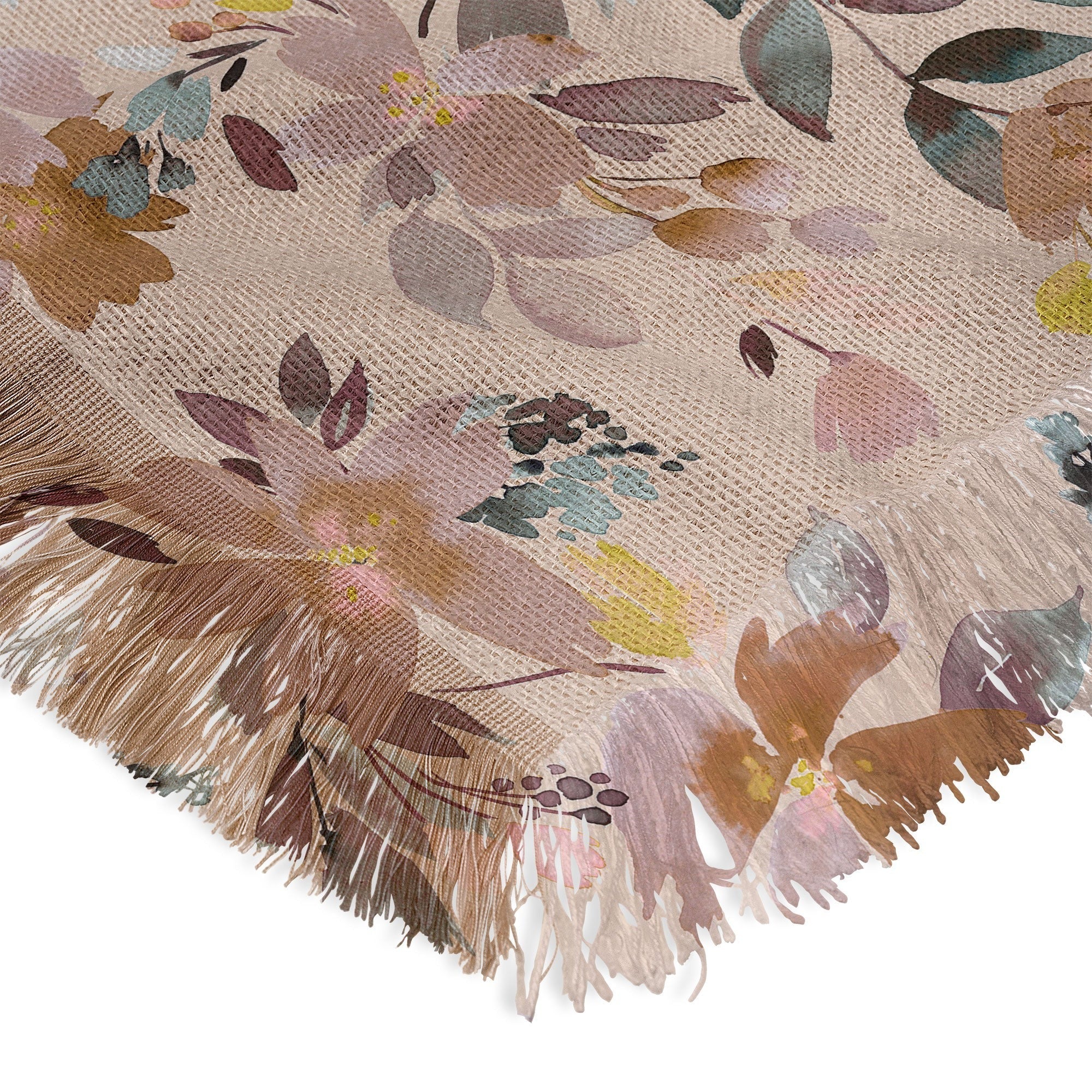 Ninola Design Botanic Retreat Floral Oleander Whimsical Soft Pink Throw Blanket