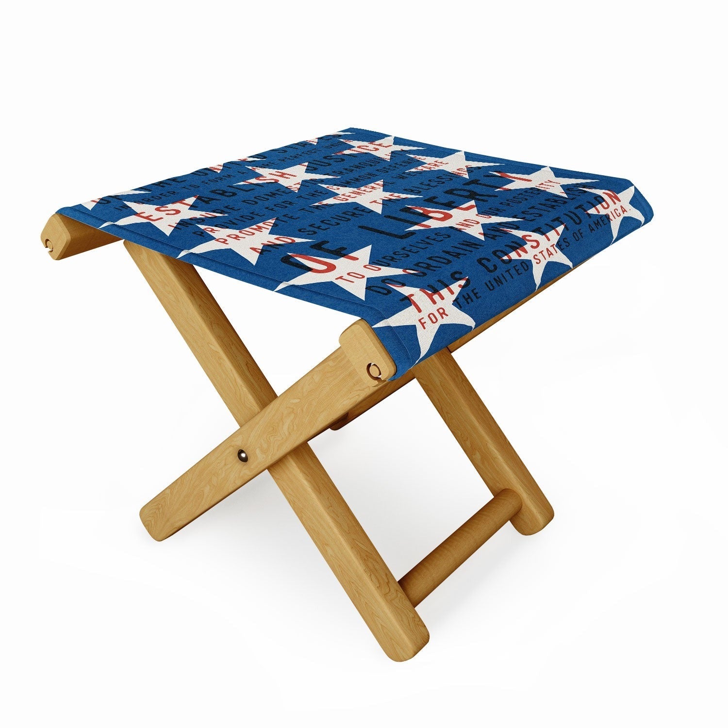 DENY Designs Starred Preamble Folding Stool