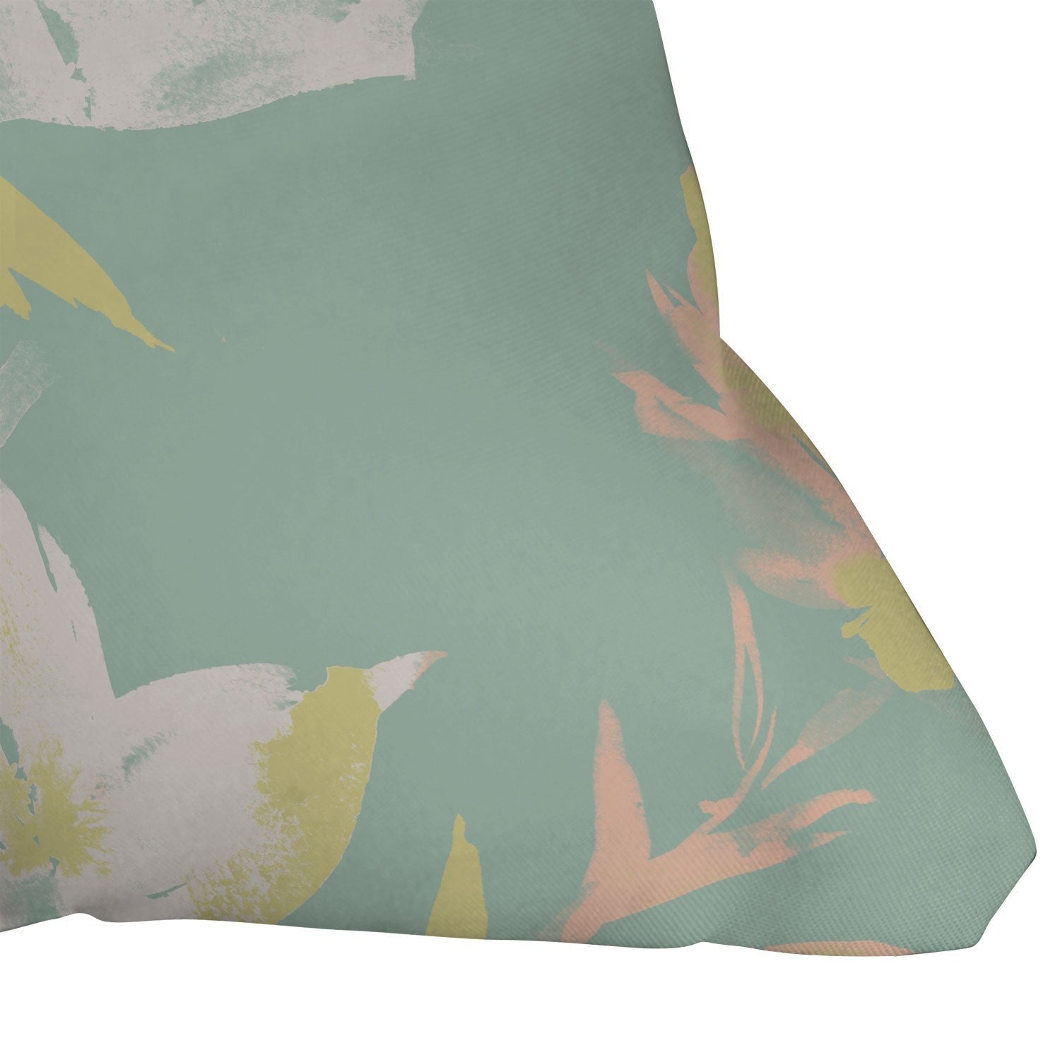 Gabriela Fuente Emma Floral Mint Outdoor Throw Pillow