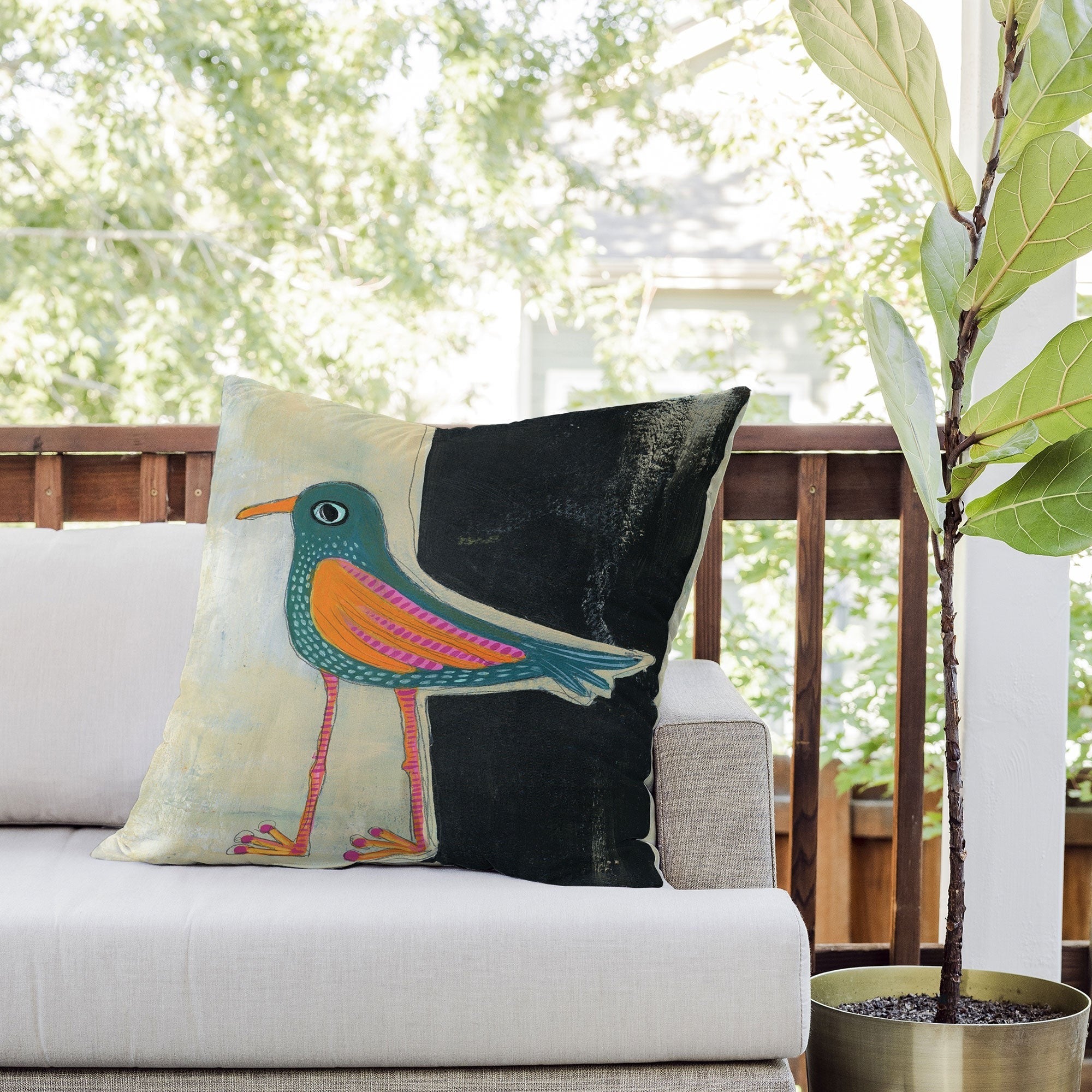 Sophia Buddenhagen On Patrol Outdoor Throw Pillow