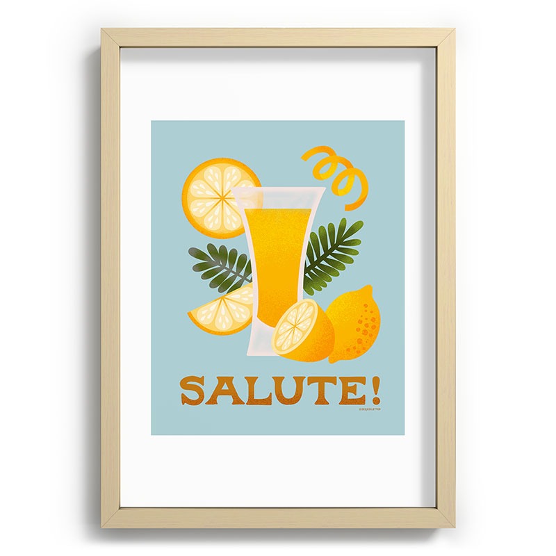 Jessica Molina Limoncello Cocktail Recessed Framing Rectangle
