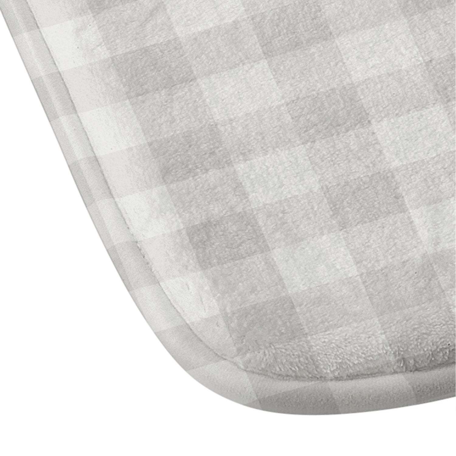 Colour Poems Gingham Plaid Pattern Cloud White Memory Foam Bath Mat