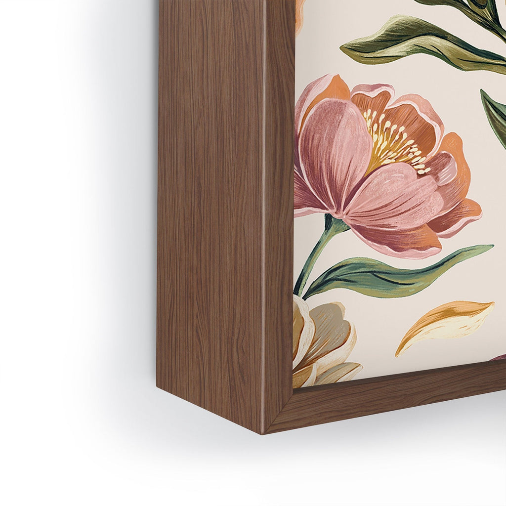Marta Barragan Camarasa Hand Painted Peony Florals Framed Mini Art Print