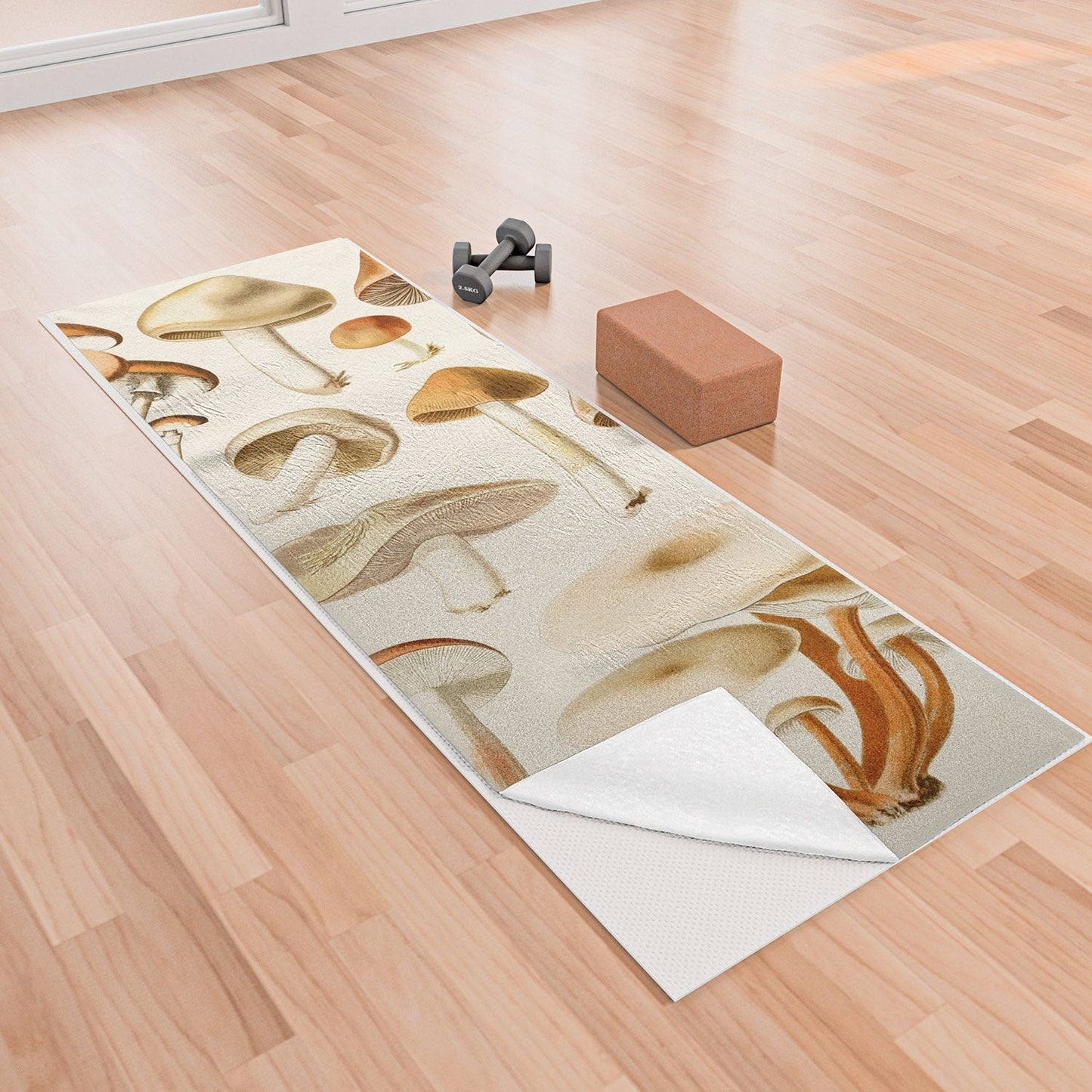 Gal Design Mushrooms Collection Yoga Towel