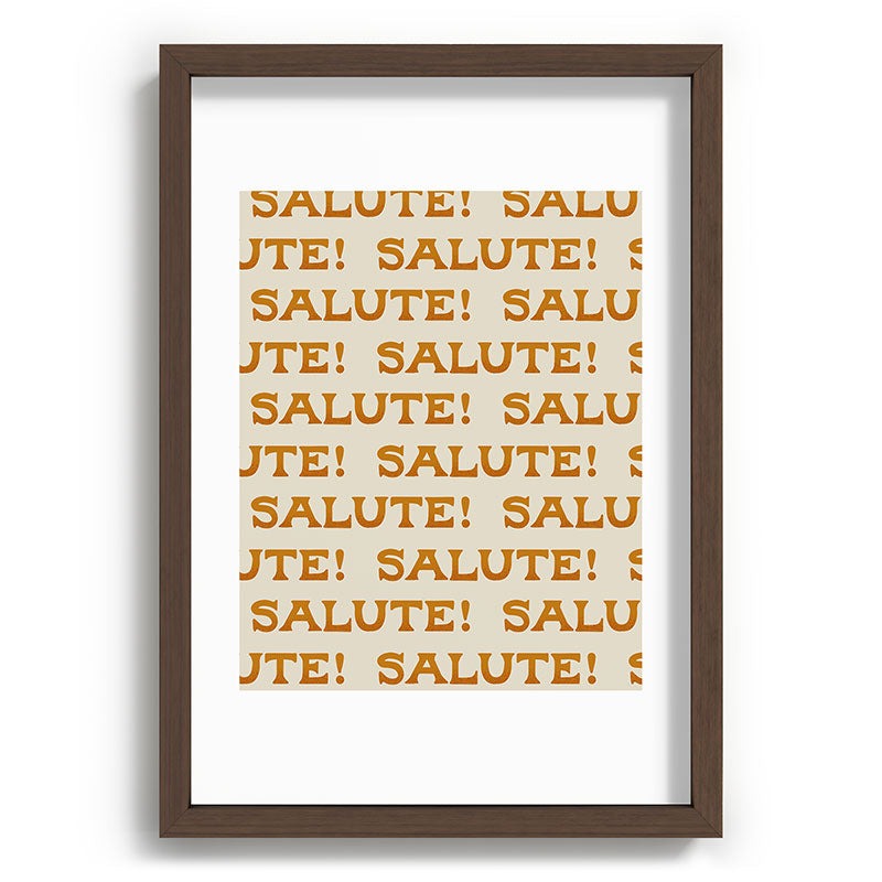 Jessica Molina Salute Gold Pattern on Cream Recessed Framing Rectangle