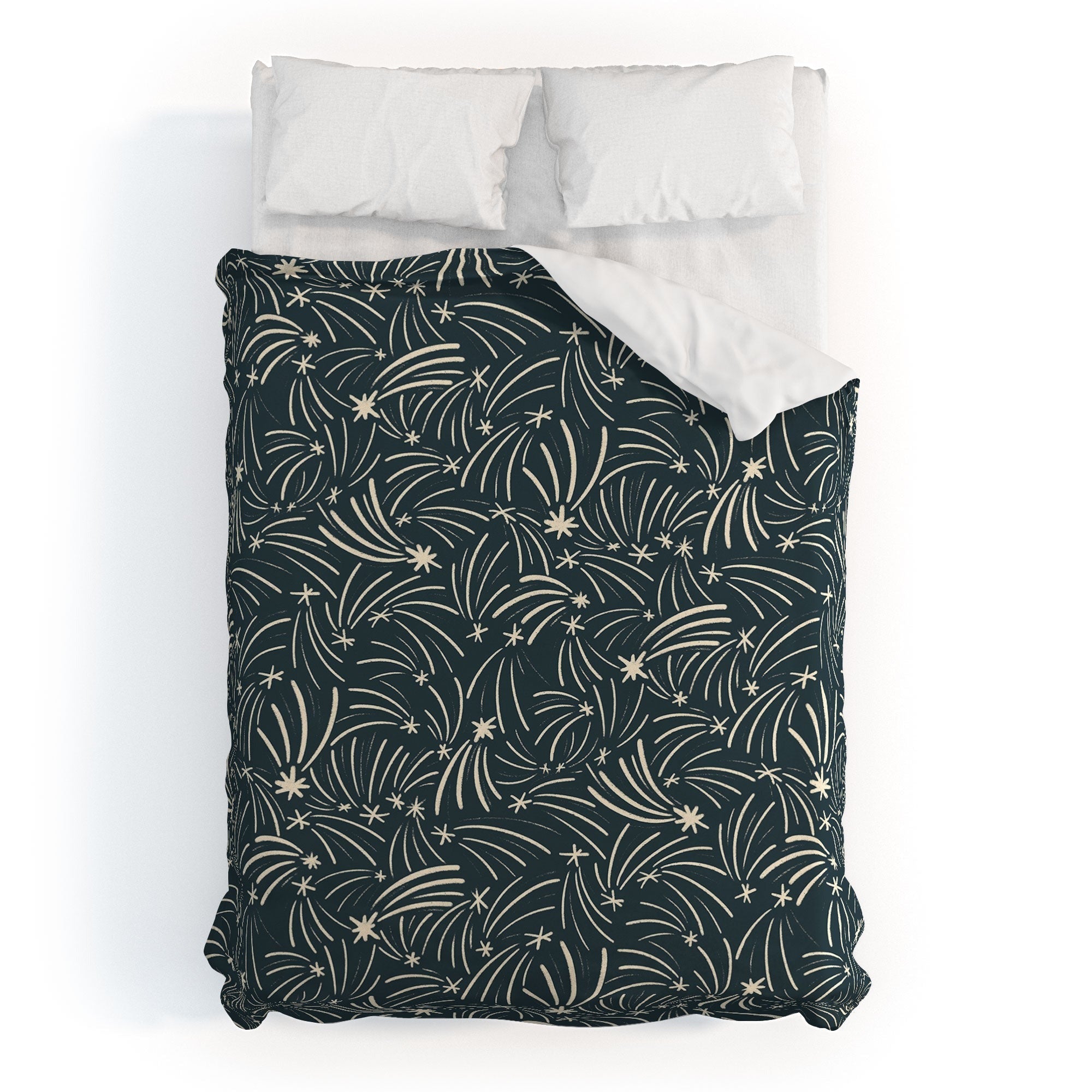 Little Om Pattern Shooting Stars blue Duvet Cover
