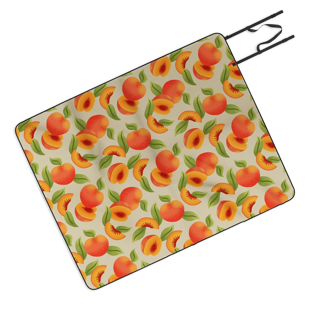 Jessica Molina Peach Pattern Picnic Blanket
