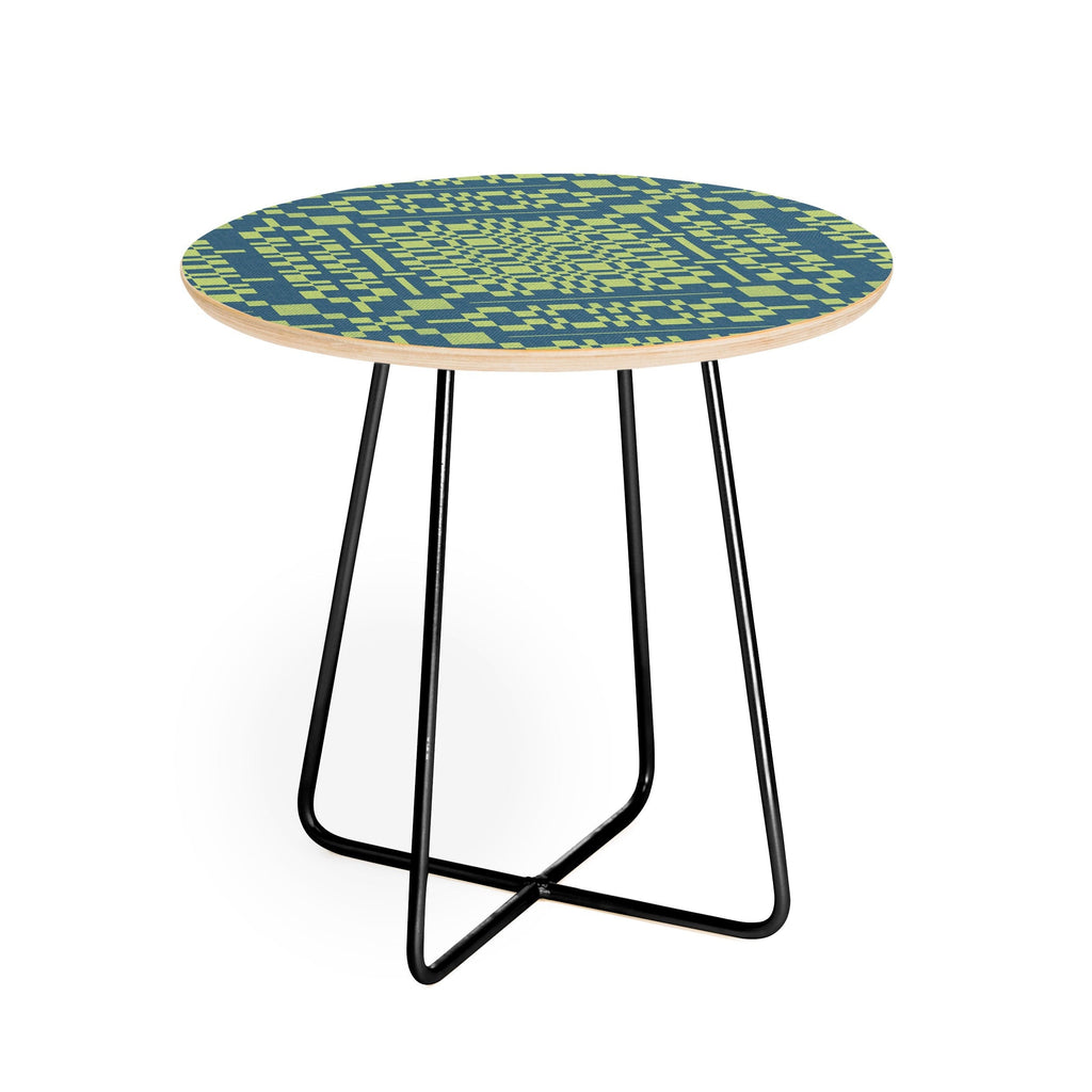 Marta Barragan Camarasa Nostalgic Grid Design Round Side Table
