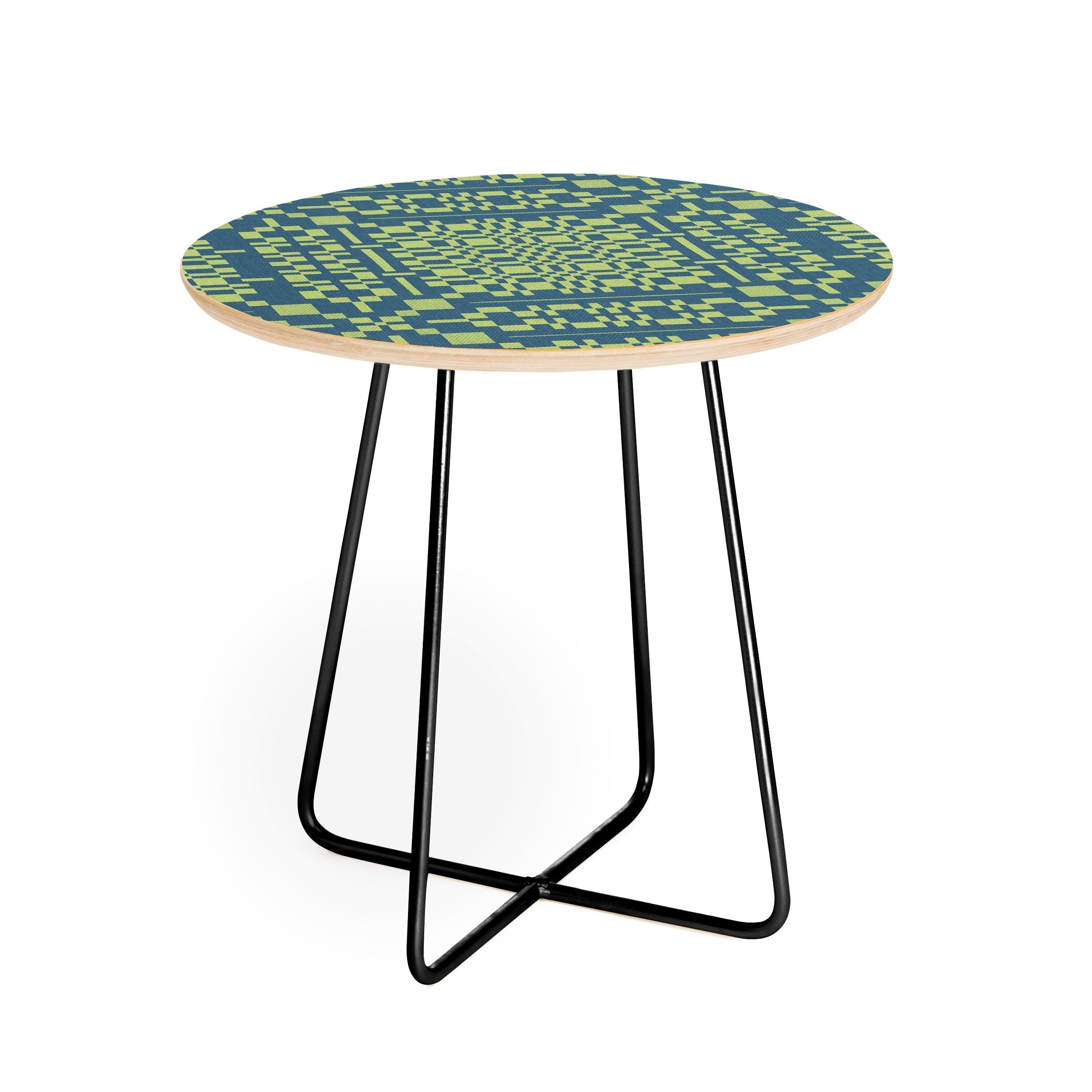 Marta Barragan Camarasa Nostalgic Grid Design Round Side Table
