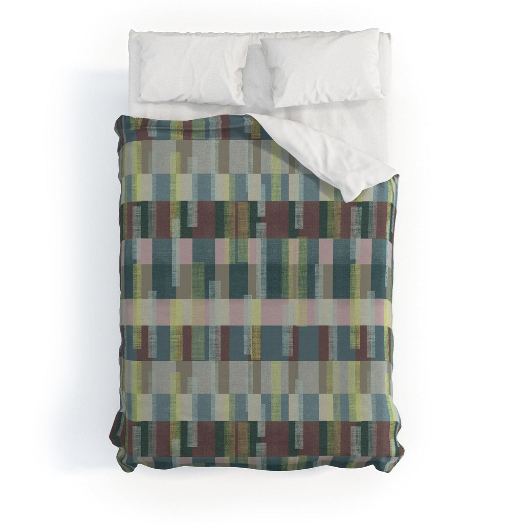 Marta Barragan Camarasa Dynamic Linear Blocks Duvet Cover