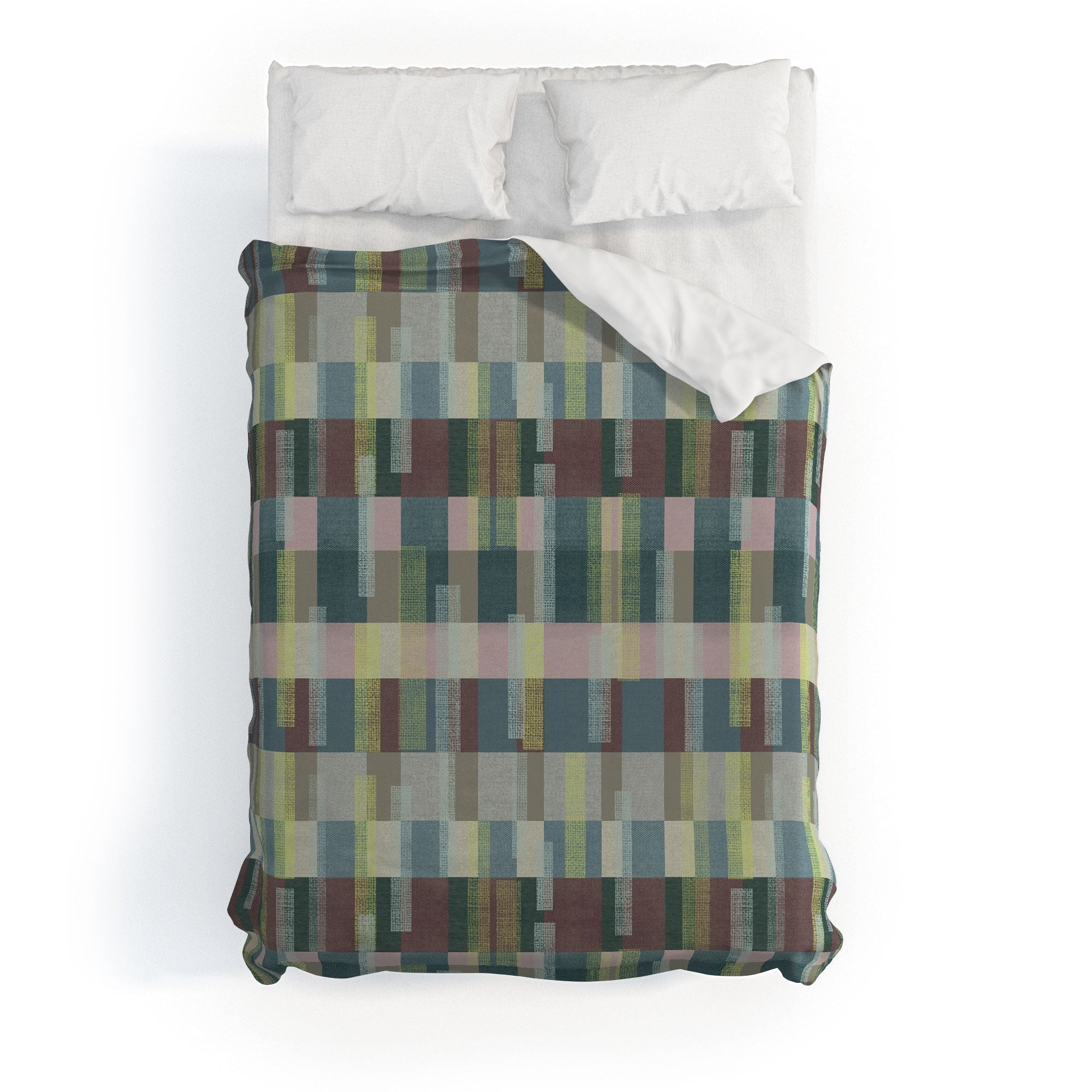 Marta Barragan Camarasa Dynamic Linear Blocks Duvet Cover