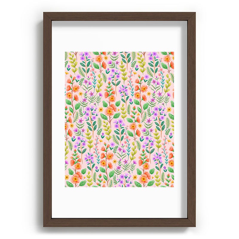 Pimlada Phuapradit Ditsy Spring Floral Recessed Framing Rectangle