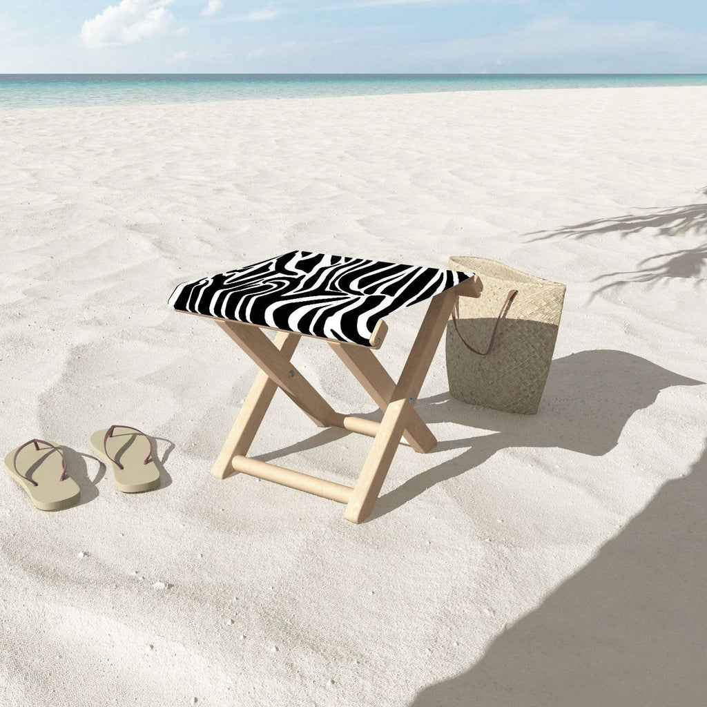 Jennifer Labre Wild Zebra Folding Stool