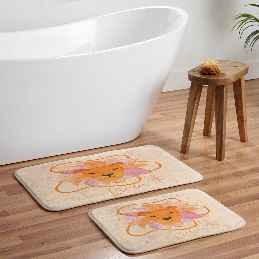 Little Om Zodiac Signs Leo Memory Foam Bath Mat