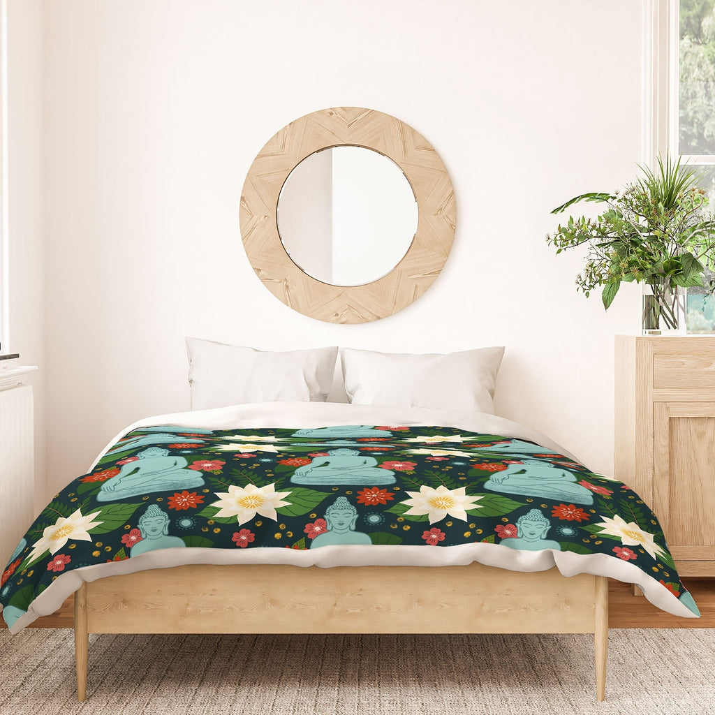 Design by Spark Meditating Lotus Buddha Duvet Cover